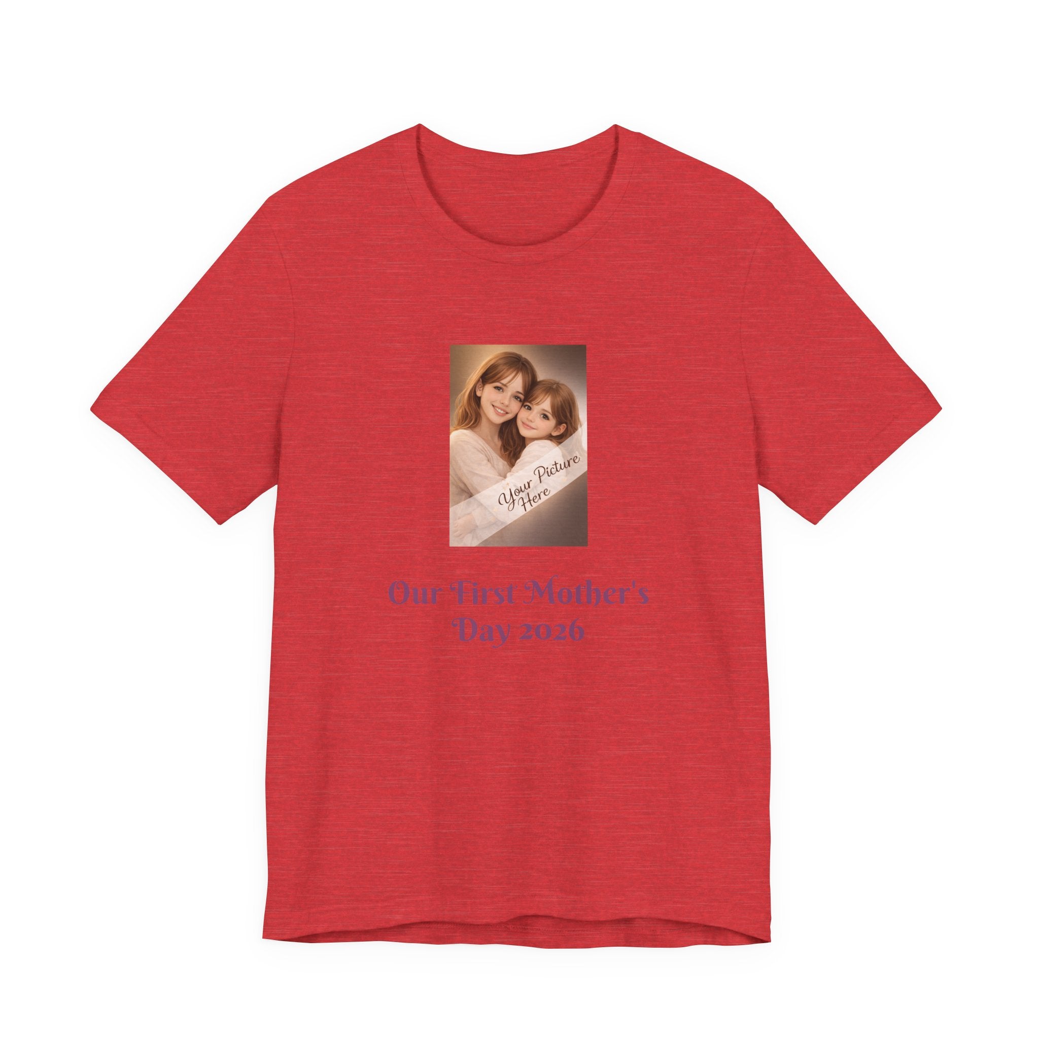 Our First Mother's Day Photo Tee — Personalized Floral Mother's Day T-Shirt