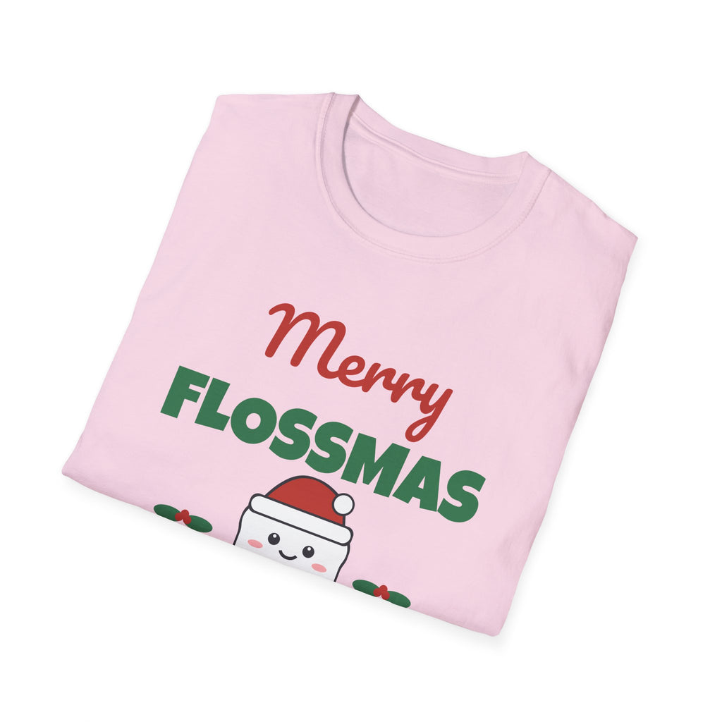 Merry Flossmas Shirt — Funny Dental Christmas Tee for Dentists, Hygienists & Dental Crew