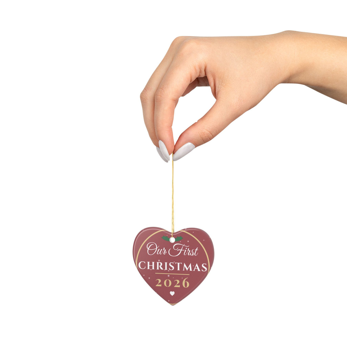 Our First Christmas 2026 Ornament — Ceramic Keepsake for Couples & New Families
