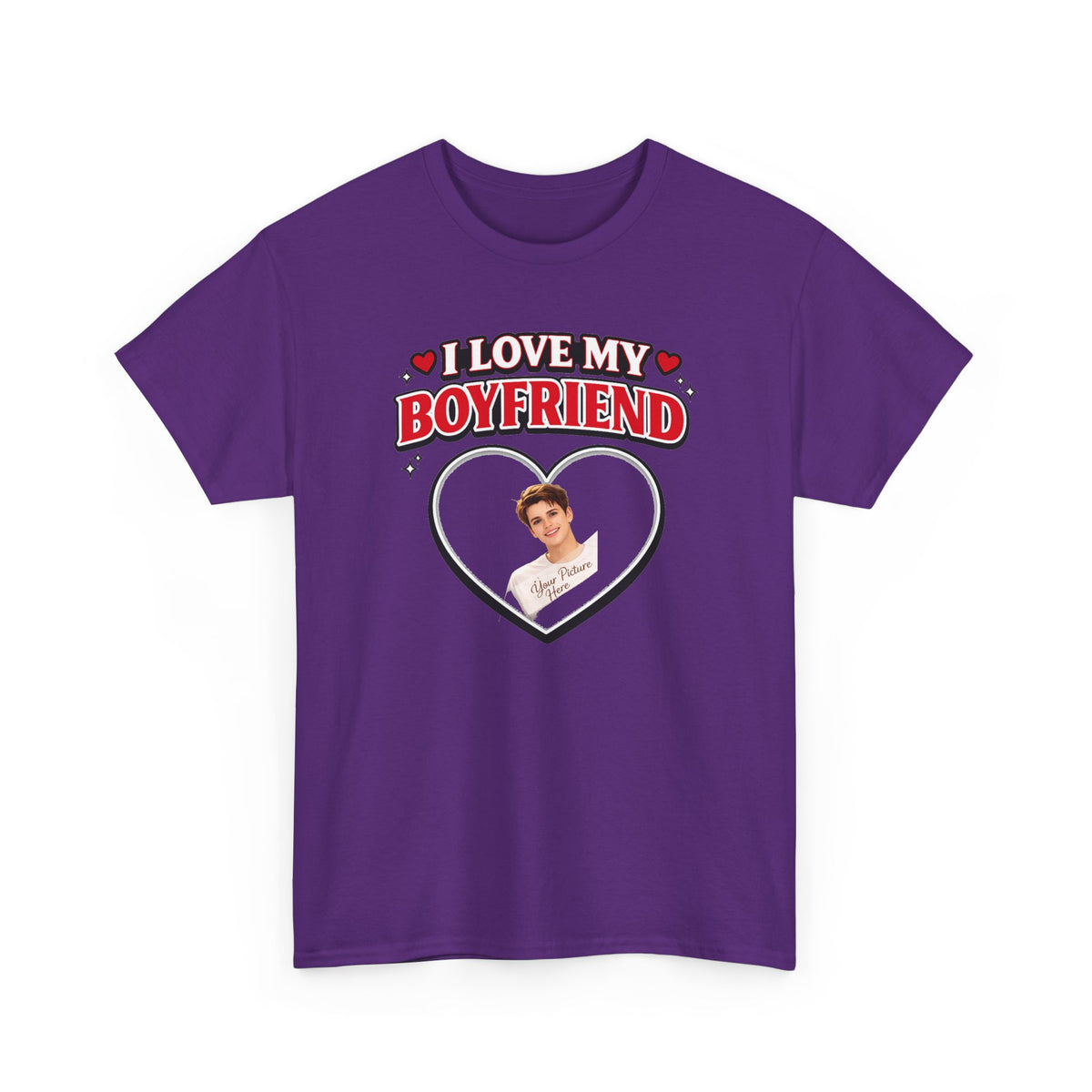 Custom Valentine Photo Tee — Personalized Couple Picture Shirt Gift