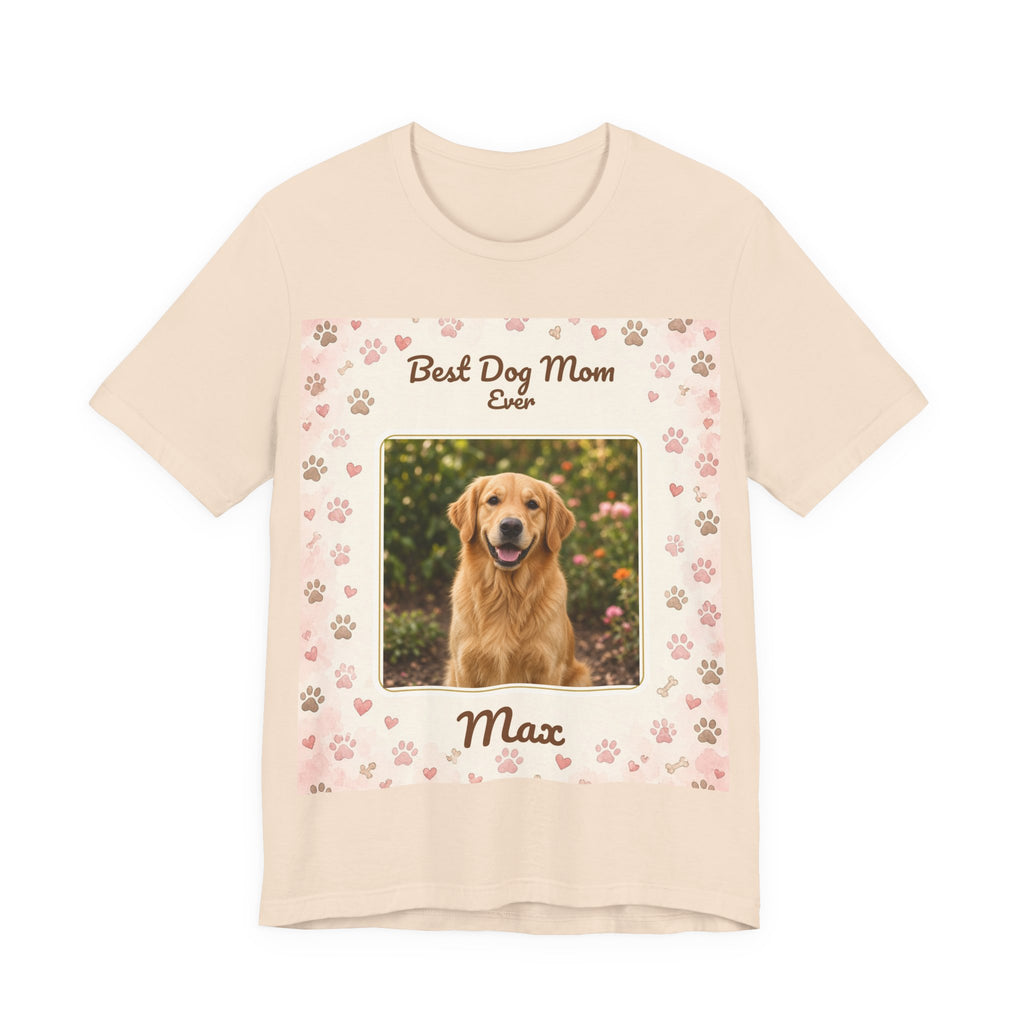 Best Dog Mom Ever Personalized Photo Tee – Custom Pet Lover Shirt