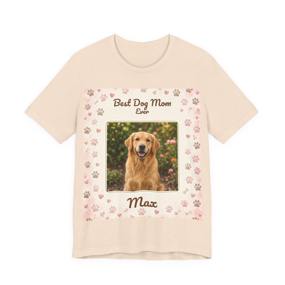 Best Dog Mom Ever Personalized Photo Tee – Custom Pet Lover Shirt