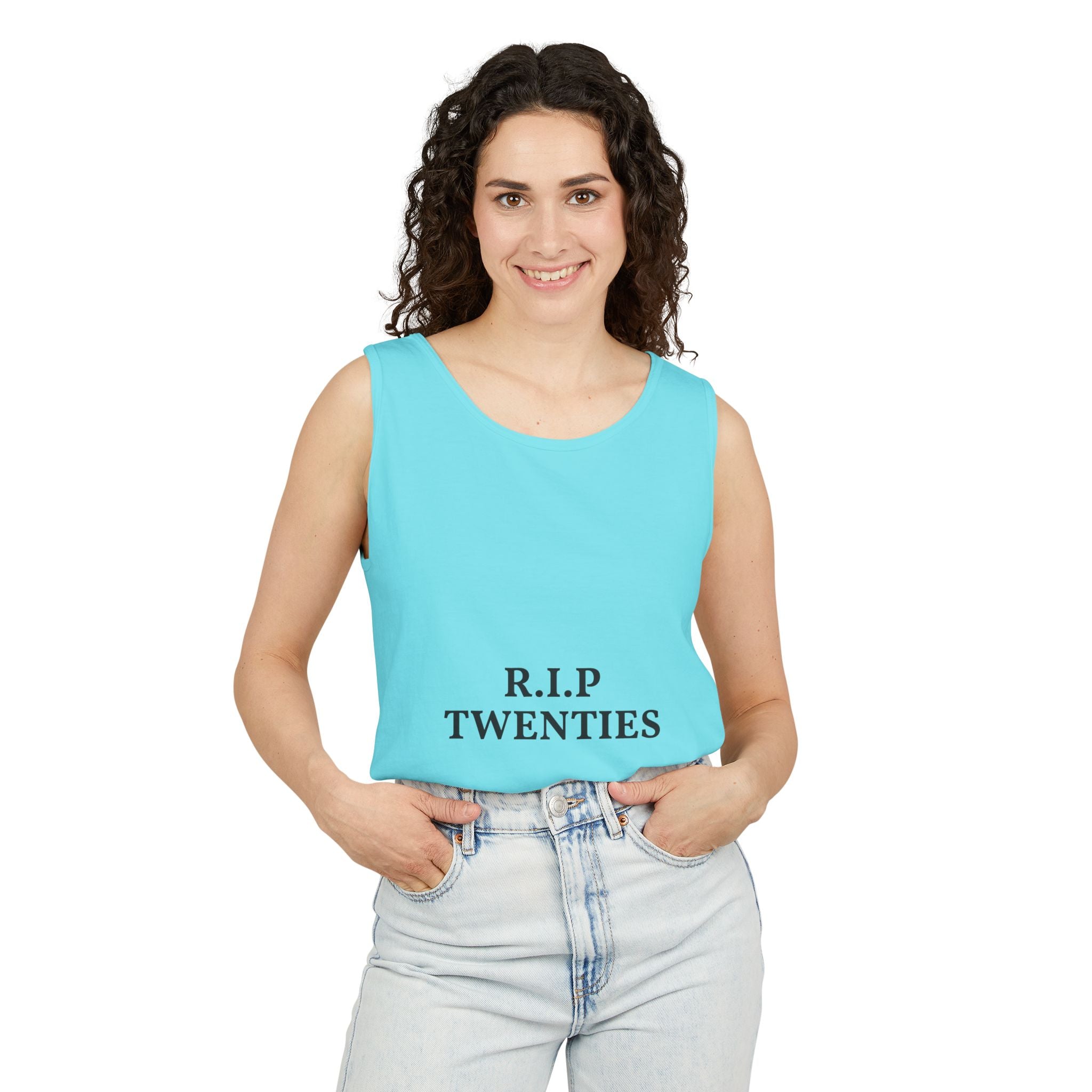 R.I.P. Twenties Tank Top — Funny 30th Birthday Retirement of Your 20s Tee