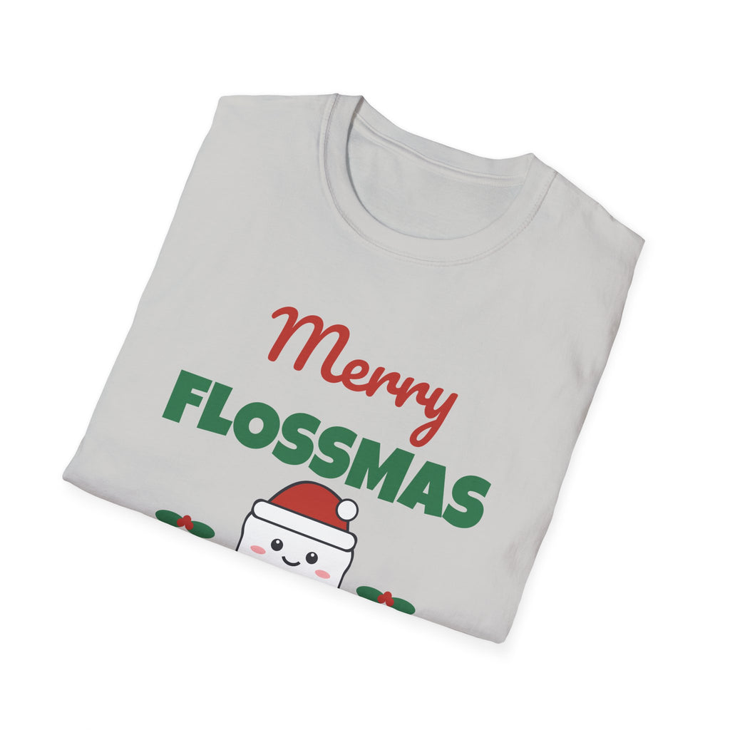 Merry Flossmas Shirt — Funny Dental Christmas Tee for Dentists, Hygienists & Dental Crew