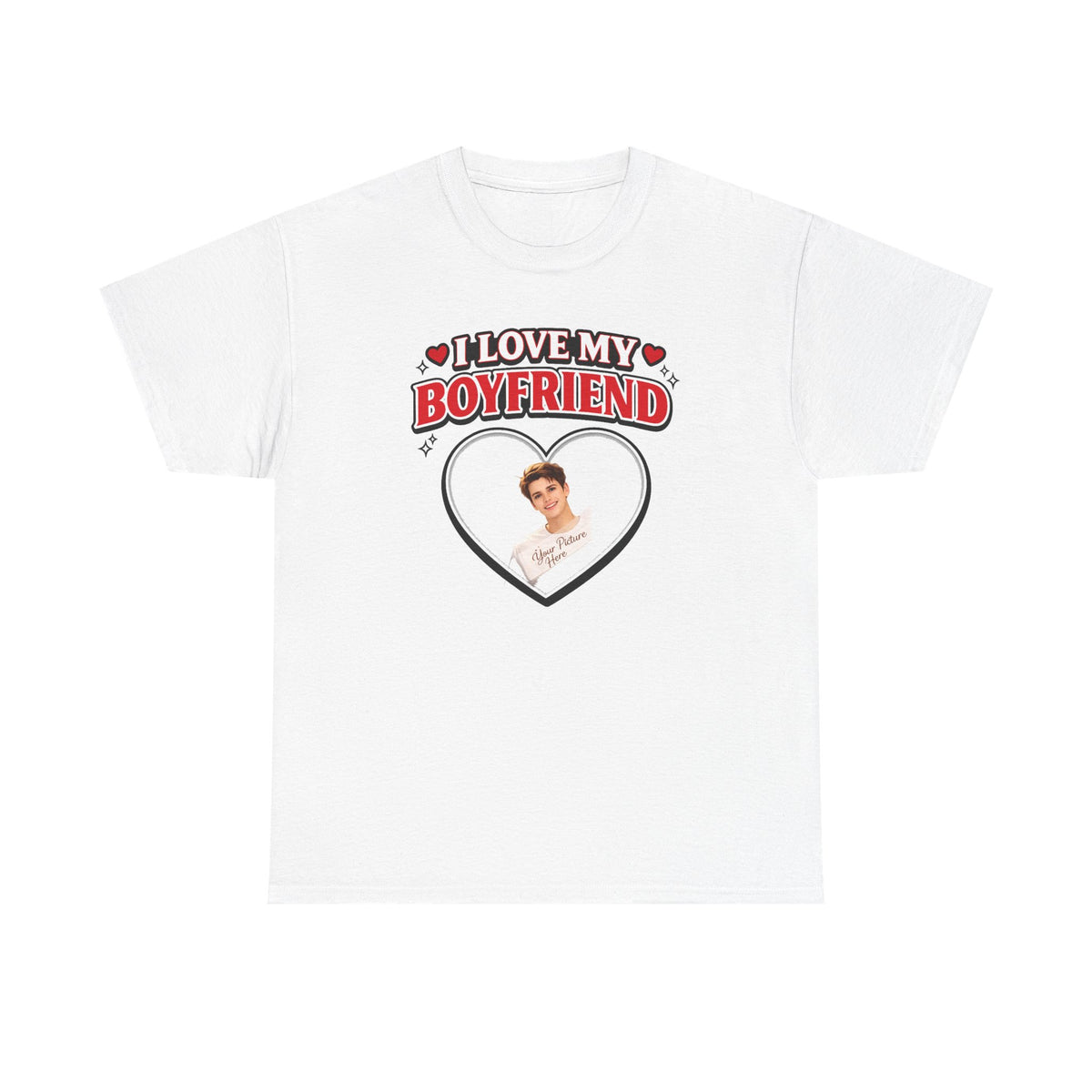 Custom Valentine Photo Tee — Personalized Couple Picture Shirt Gift
