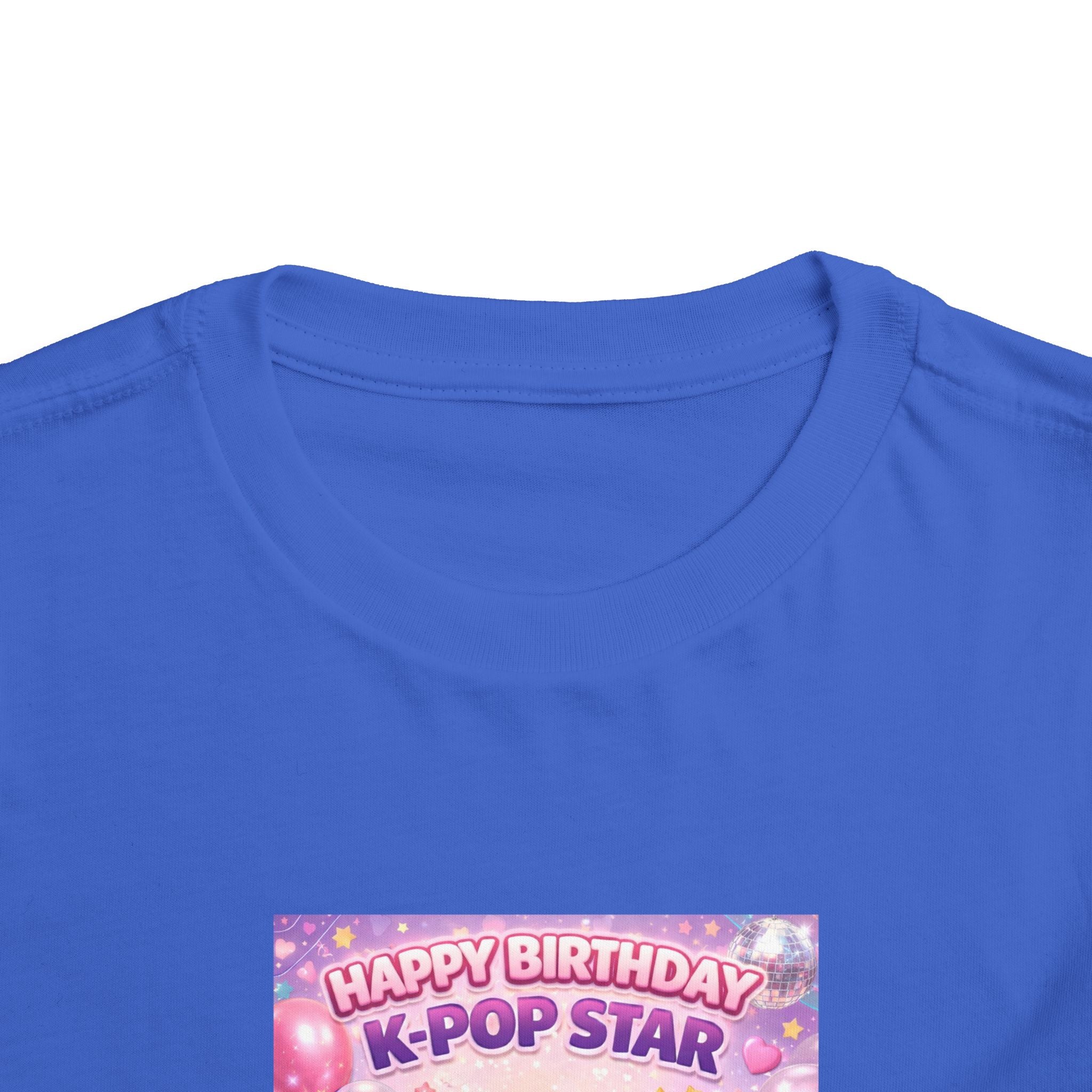 Toddler Tee — "Happy Birthday K-Pop Star" Pink Birthday Photo Shirt - Upload your own picture