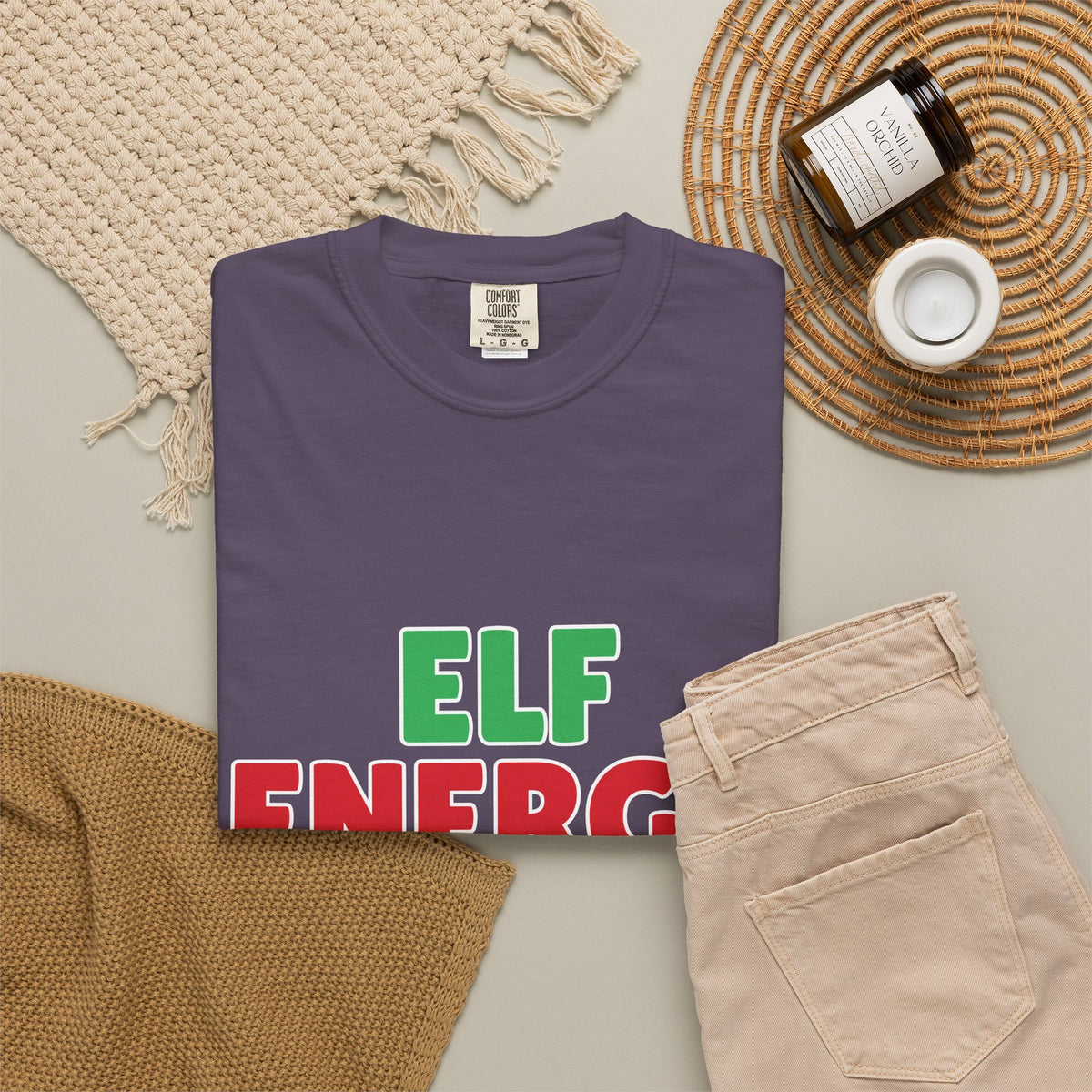 Elf Energy Only Shirt — Funny Christmas Tee