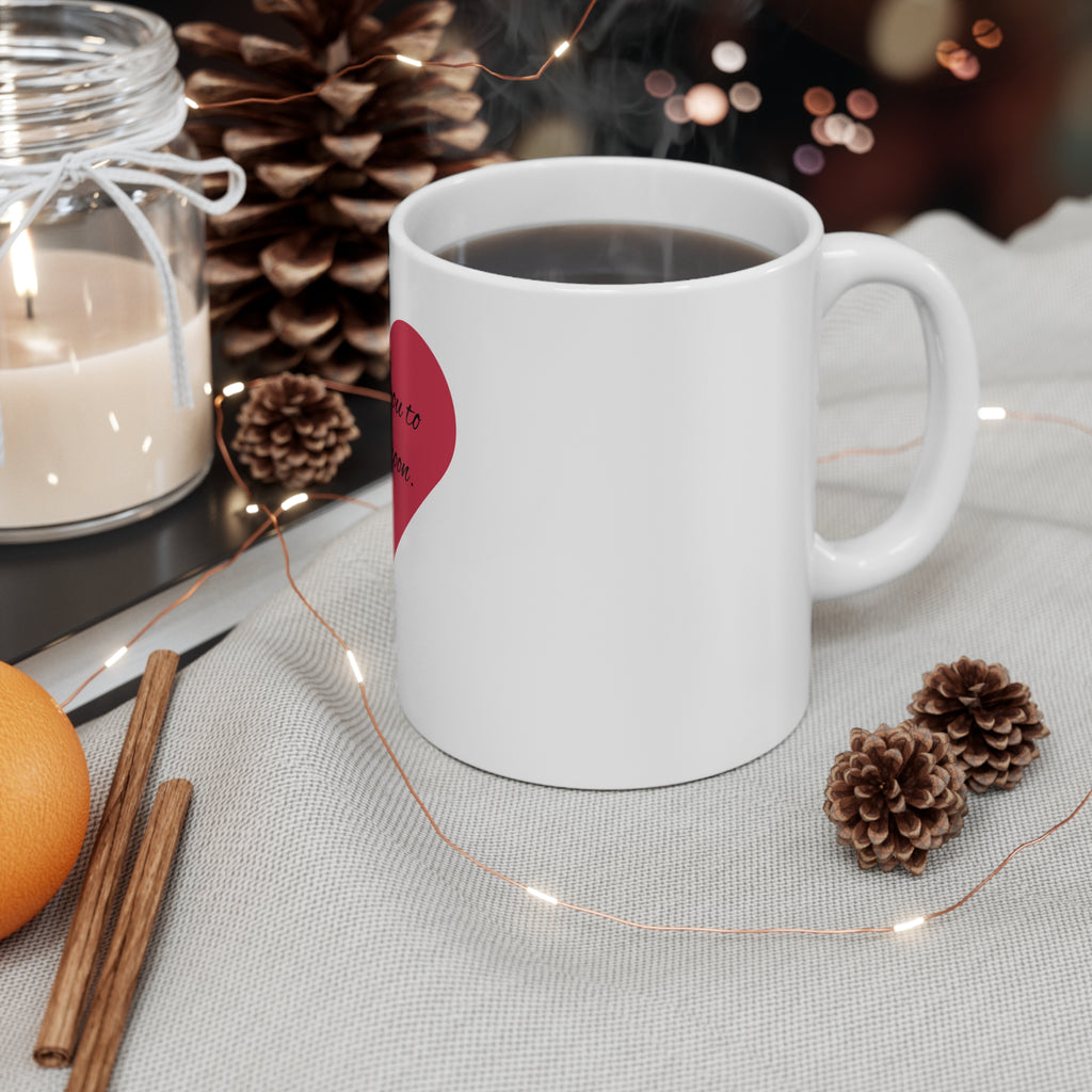 Cat Lover Mug - "Love You to the Moon" 11oz Ceramic Coffee Cup