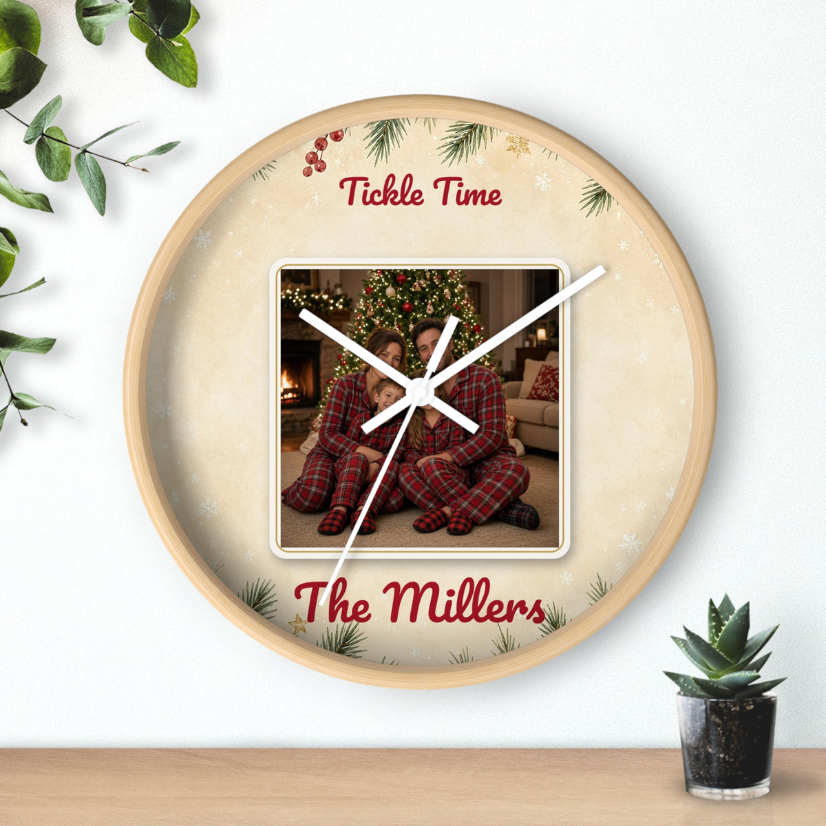 Personalized Photo Wall Clock — Custom Kids Face Clock Gift
