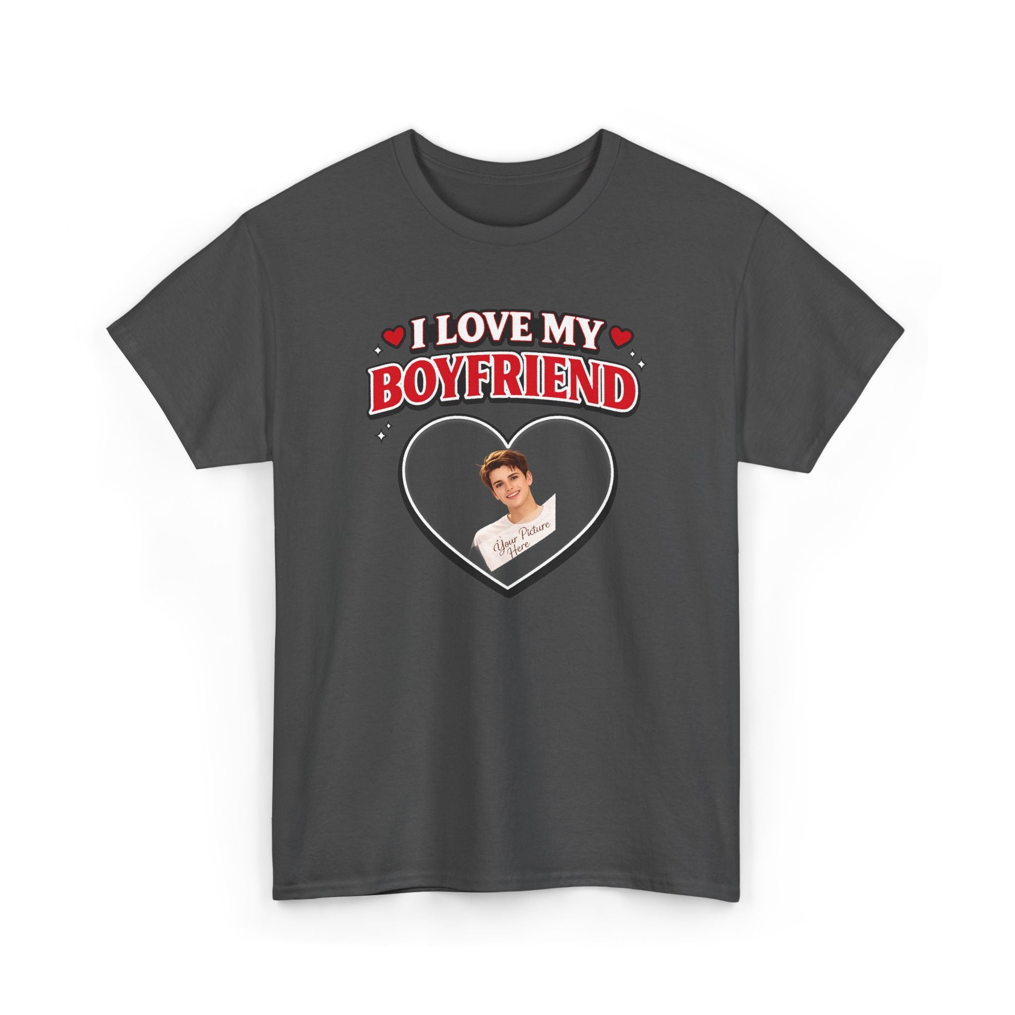 Valentine Day Gift - Unisex Heavy Cotton Tee - Add your own picture.