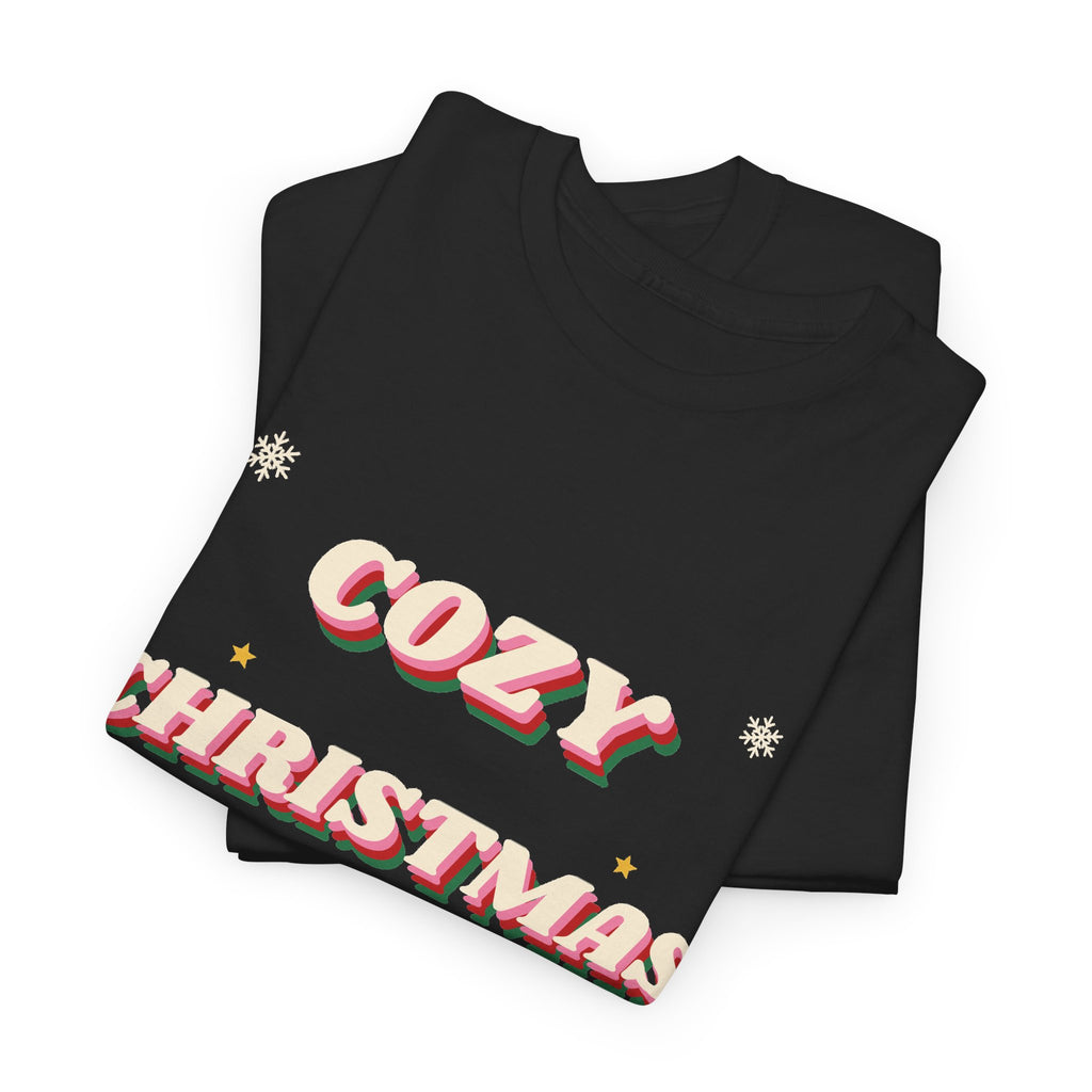 Cozy Christmas Vibes Tee — Retro 70s Groovy Holiday T-Shirt