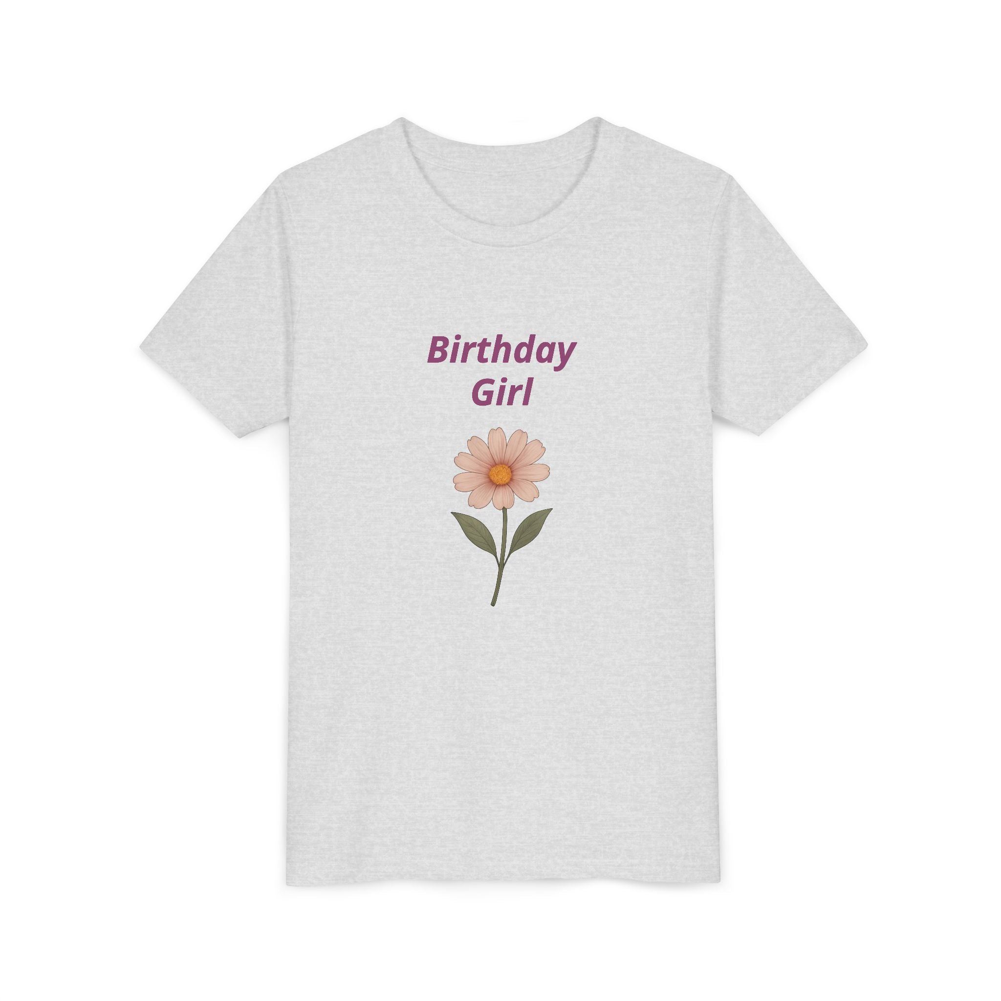 Birthday Girl Youth Tee — Floral Daisy Kids Birthday Shirt