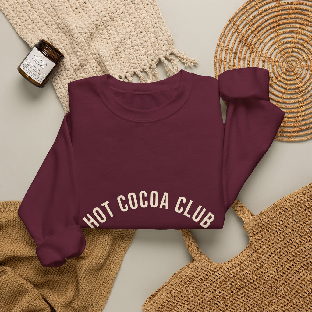 Hot Cocoa Club Sweatshirt — Cozy Christmas Crewneck