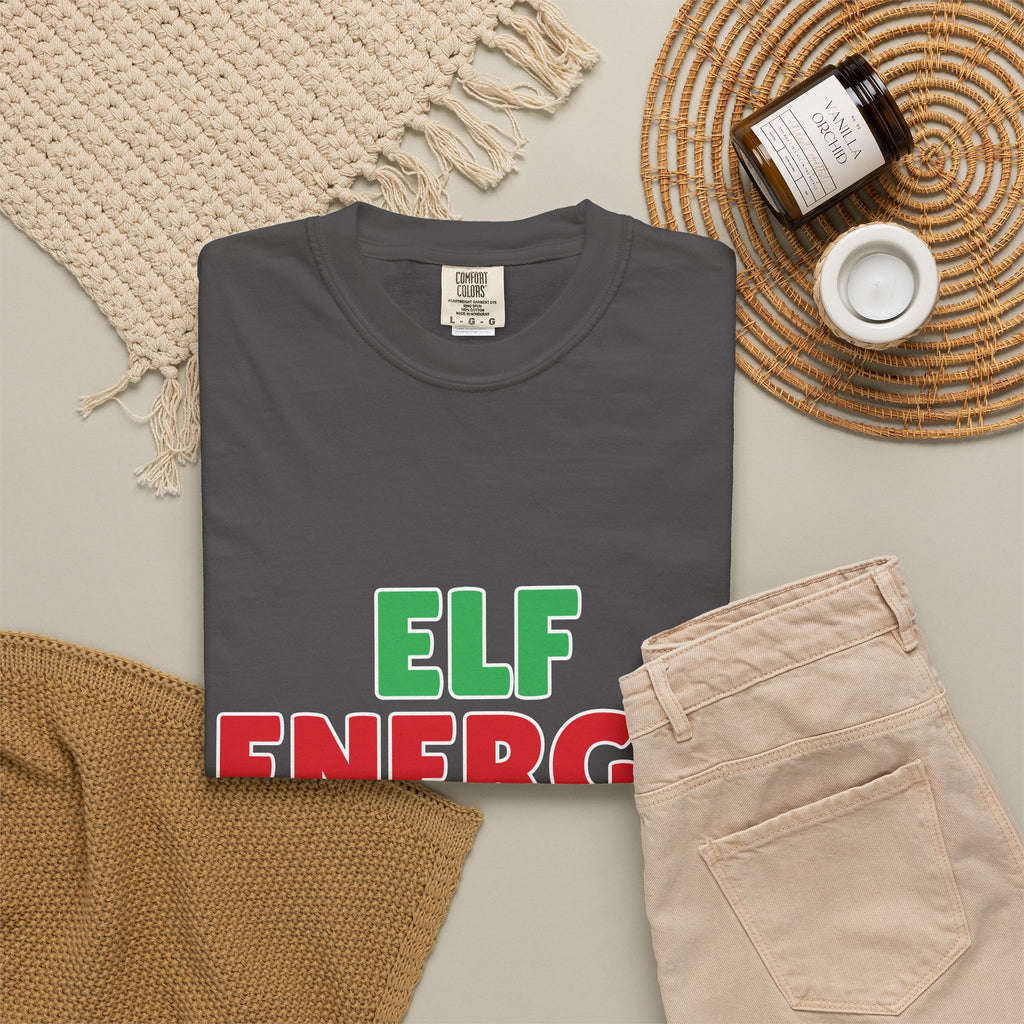 Elf Energy Only Shirt — Funny Christmas Tee