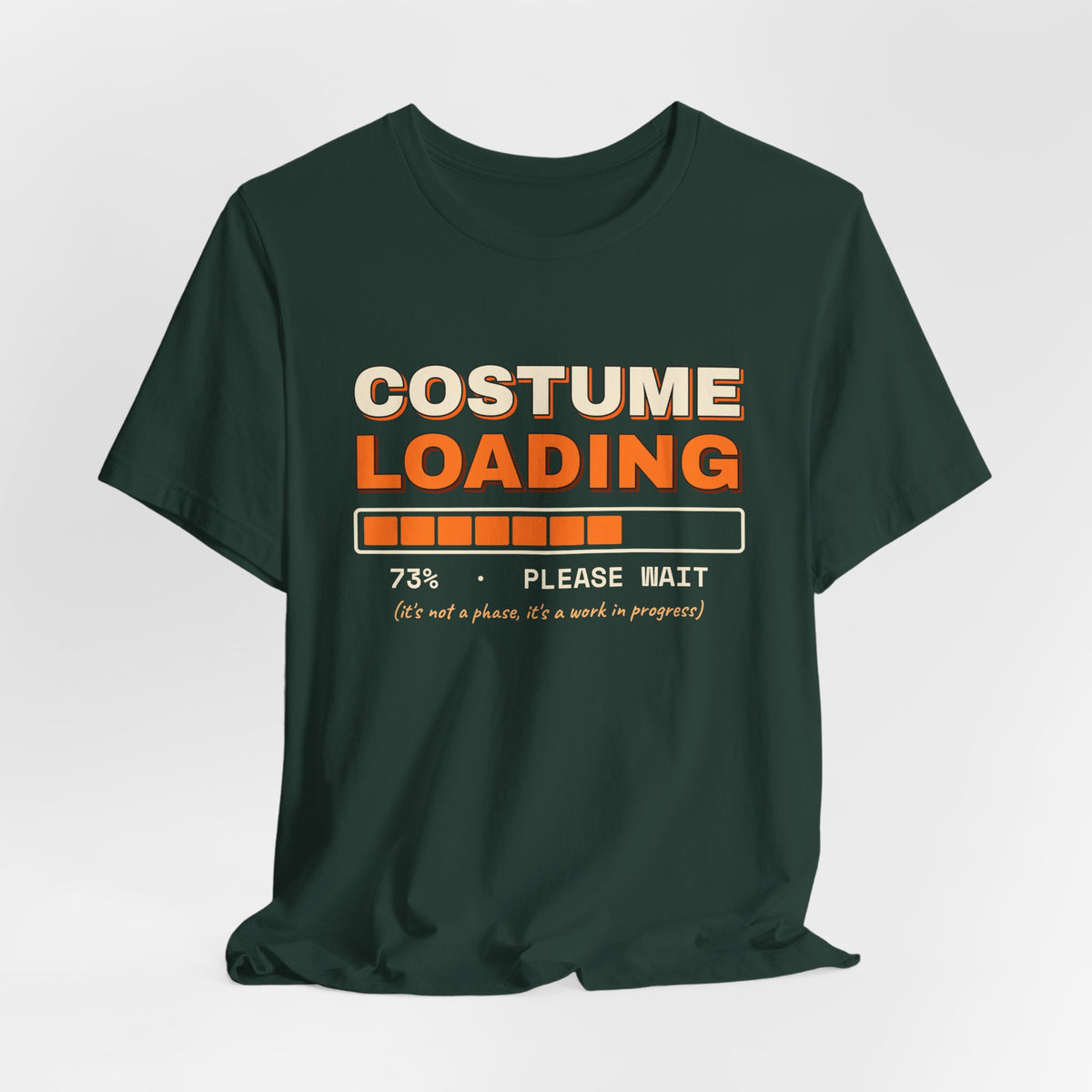 Costume Loading Please Wait Shirt — Funny Last-Minute Halloween Costume Tee