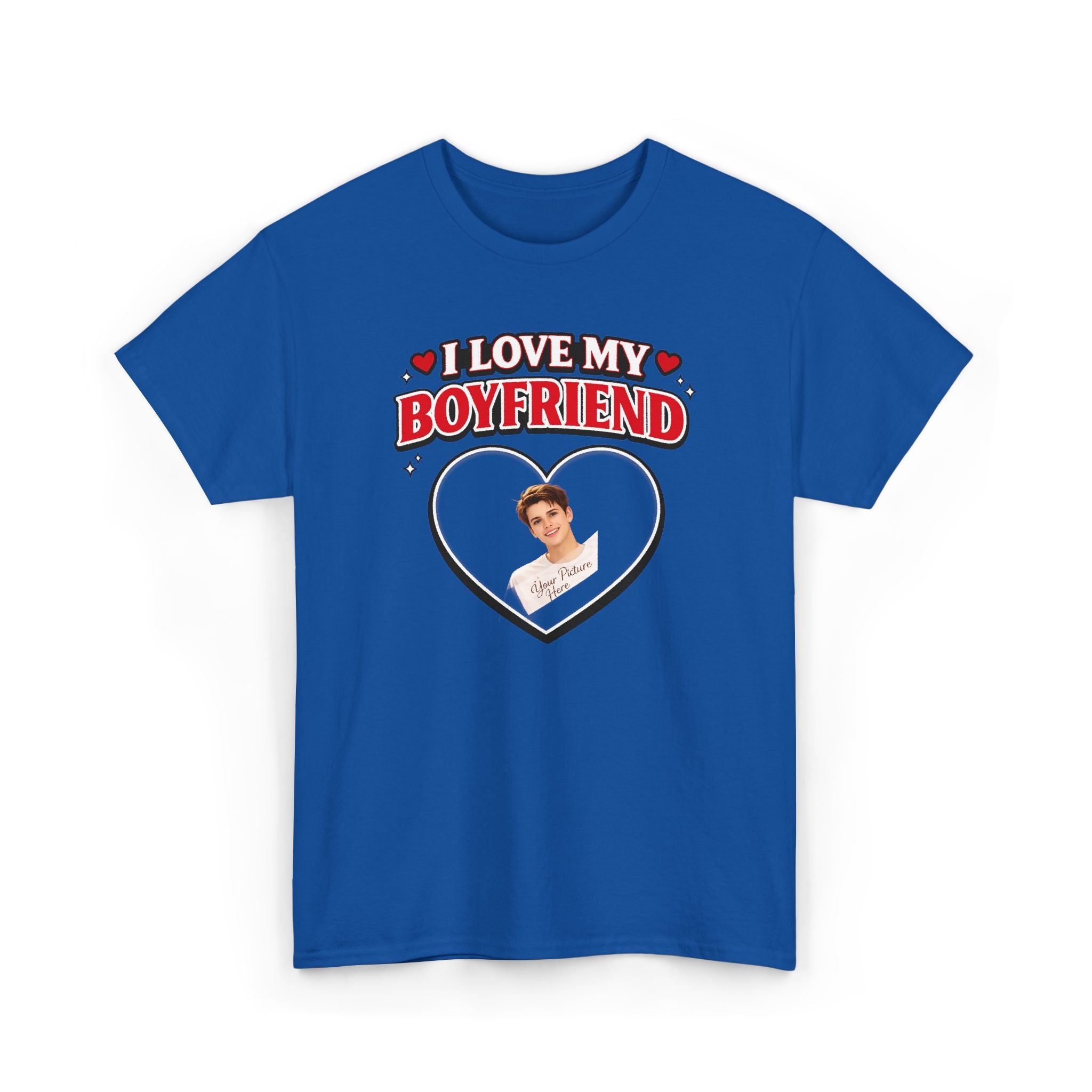 Valentine Day Gift - Unisex Heavy Cotton Tee - Add your own picture.