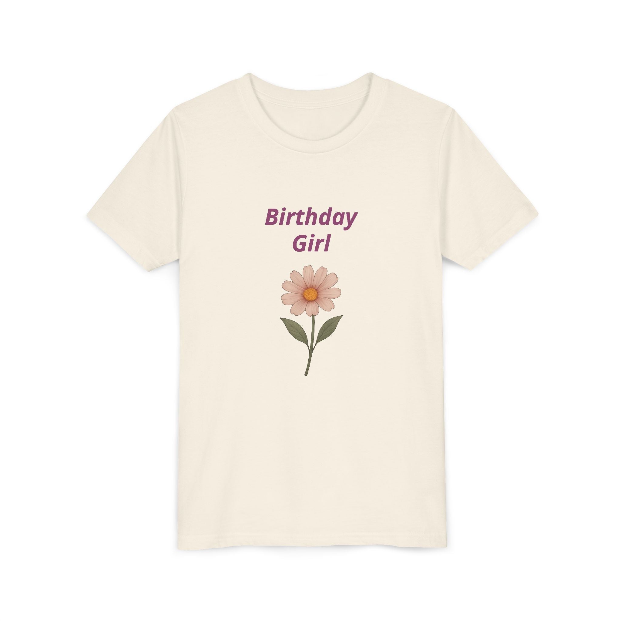 Birthday Girl Youth Tee — Floral Daisy Kids Birthday Shirt