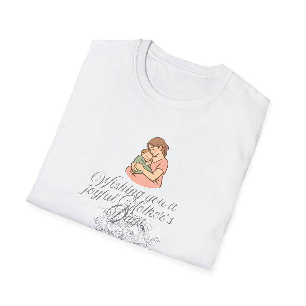 Mother’s Day T-Shirt – "Wishing you a joyful Mother’s Day" Floral Design