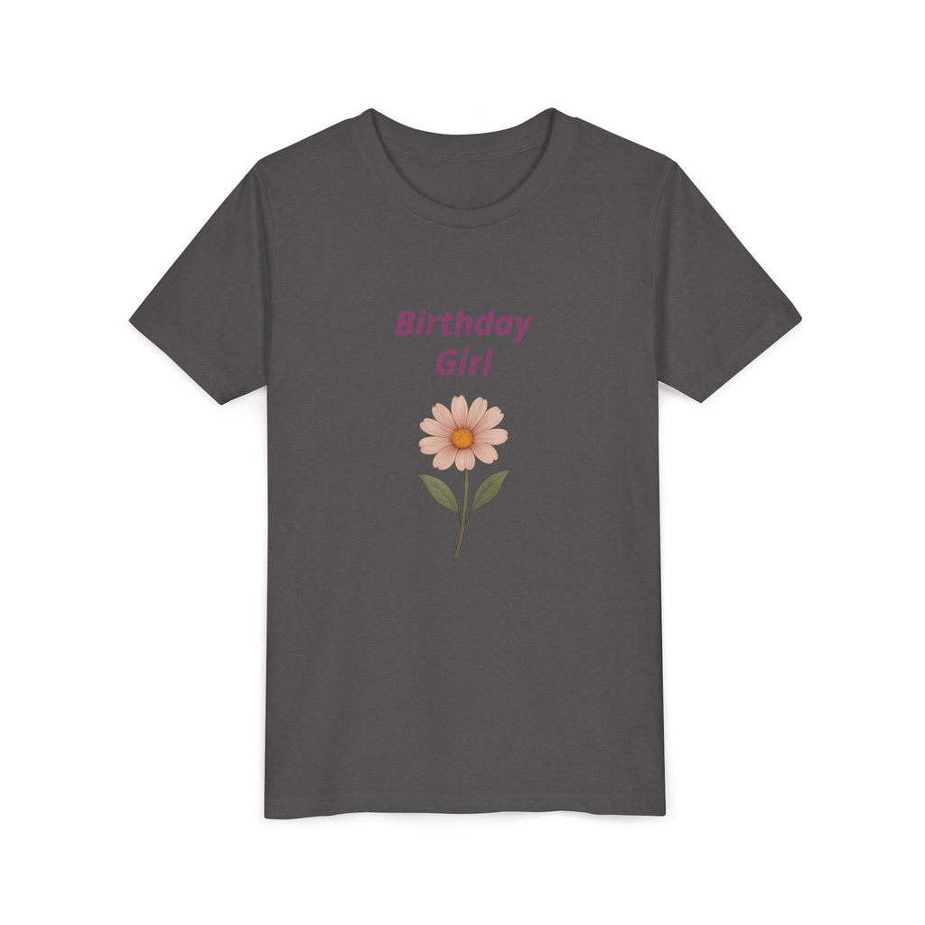 Birthday Girl Youth Tee — Floral Daisy Kids Birthday Shirt