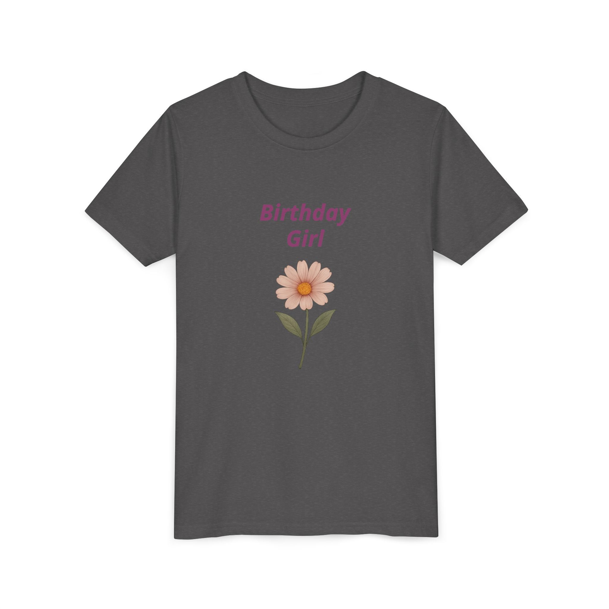 Birthday Girl Youth Tee — Floral Daisy Kids Birthday Shirt