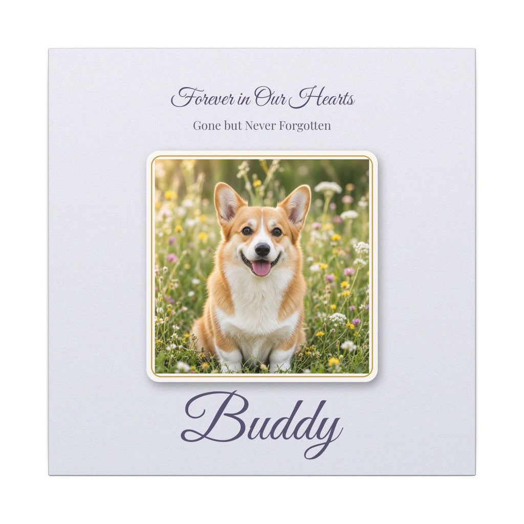 Forever in Our Hearts Pet Memorial Canvas – Custom Pet Remembrance Wall Art