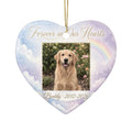 Personalized Pet Memorial Ornament – Custom Photo & Name Heart Keepsake