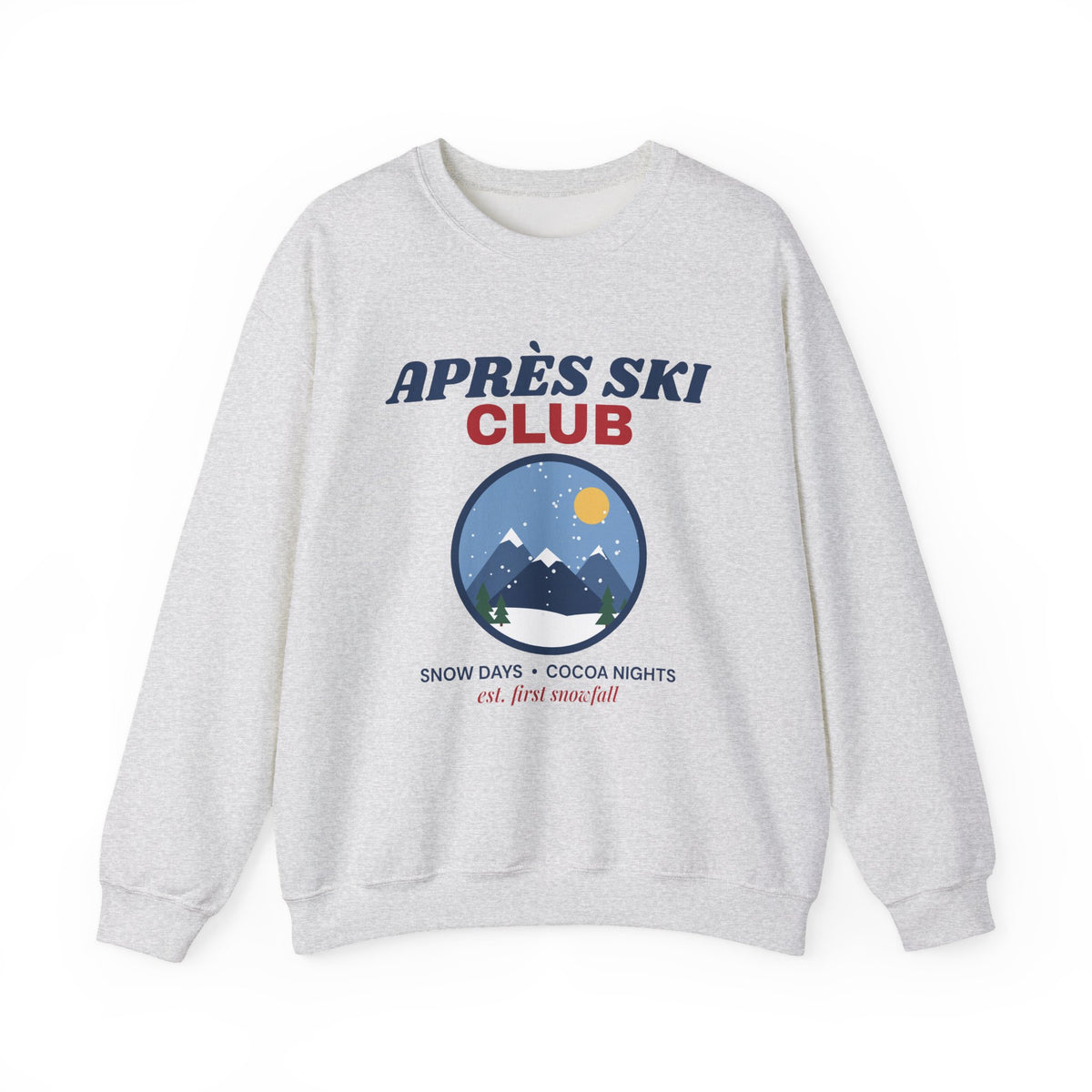 Après Ski Club Sweatshirt — Retro Mountain Ski Lodge Winter Crewneck