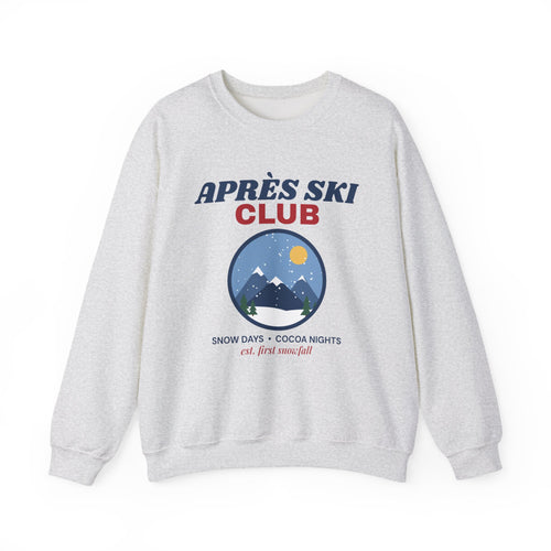 Après Ski Club Sweatshirt — Retro Mountain Ski Lodge Winter Crewneck