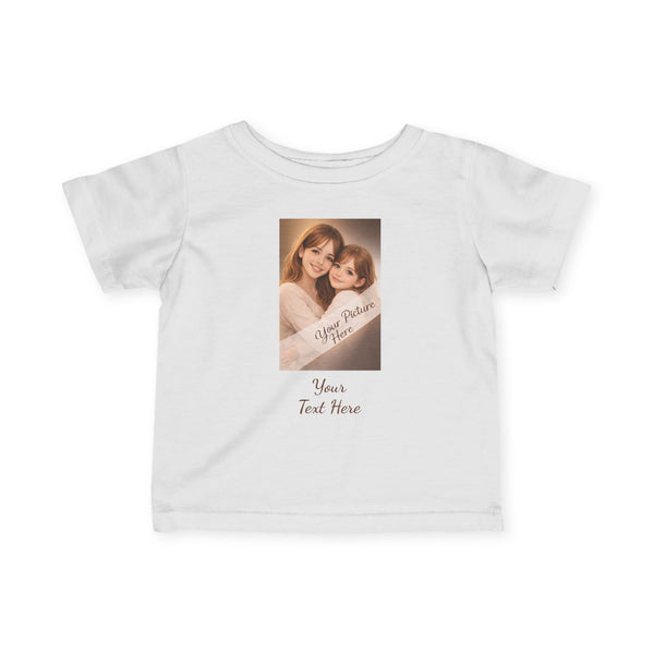 Infant Tee — "Our First Mother's Day" Floral Photo Baby Shirt