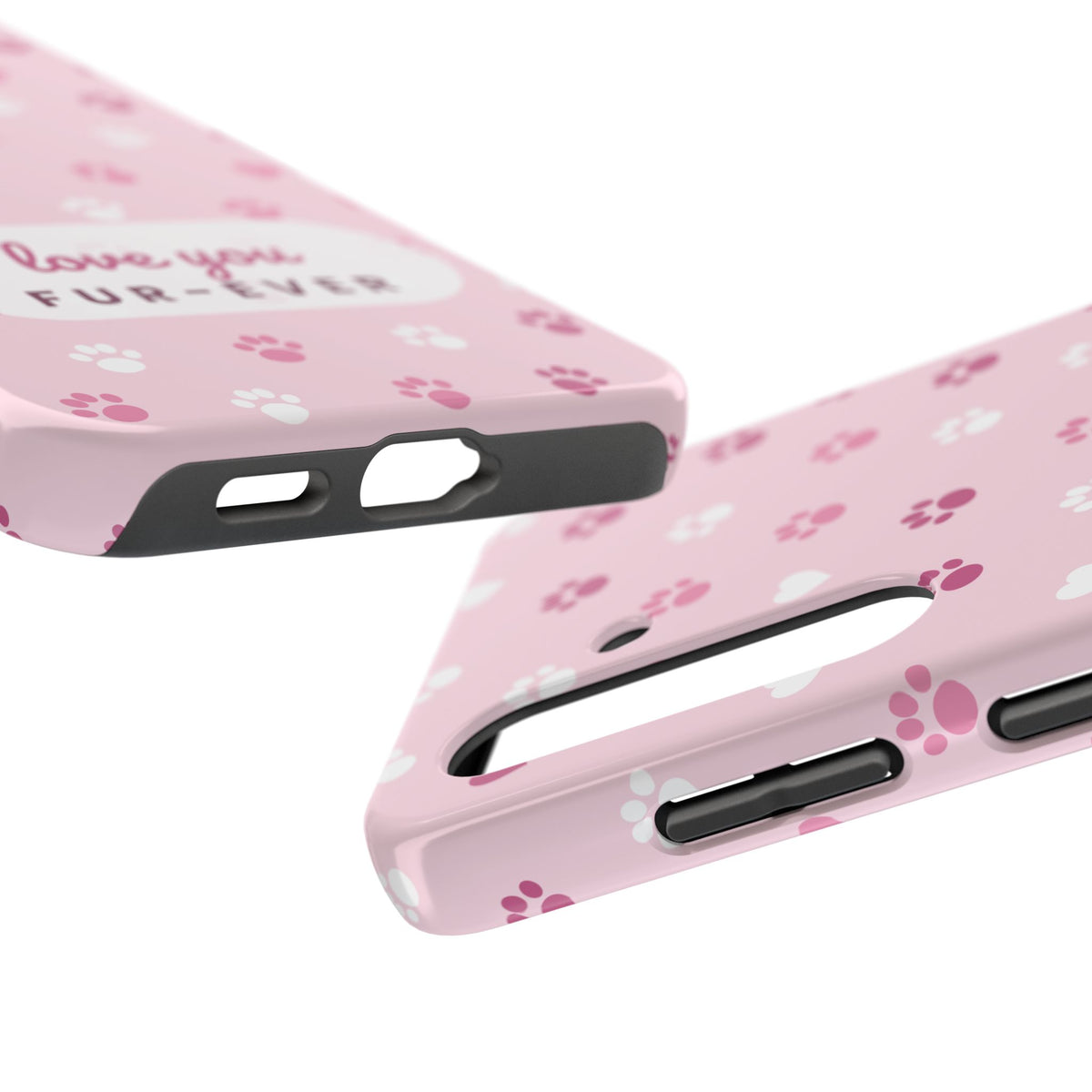 Paw Print Phone Case — Love You Fur-Ever Pink Tough Case for iPhone & Samsung