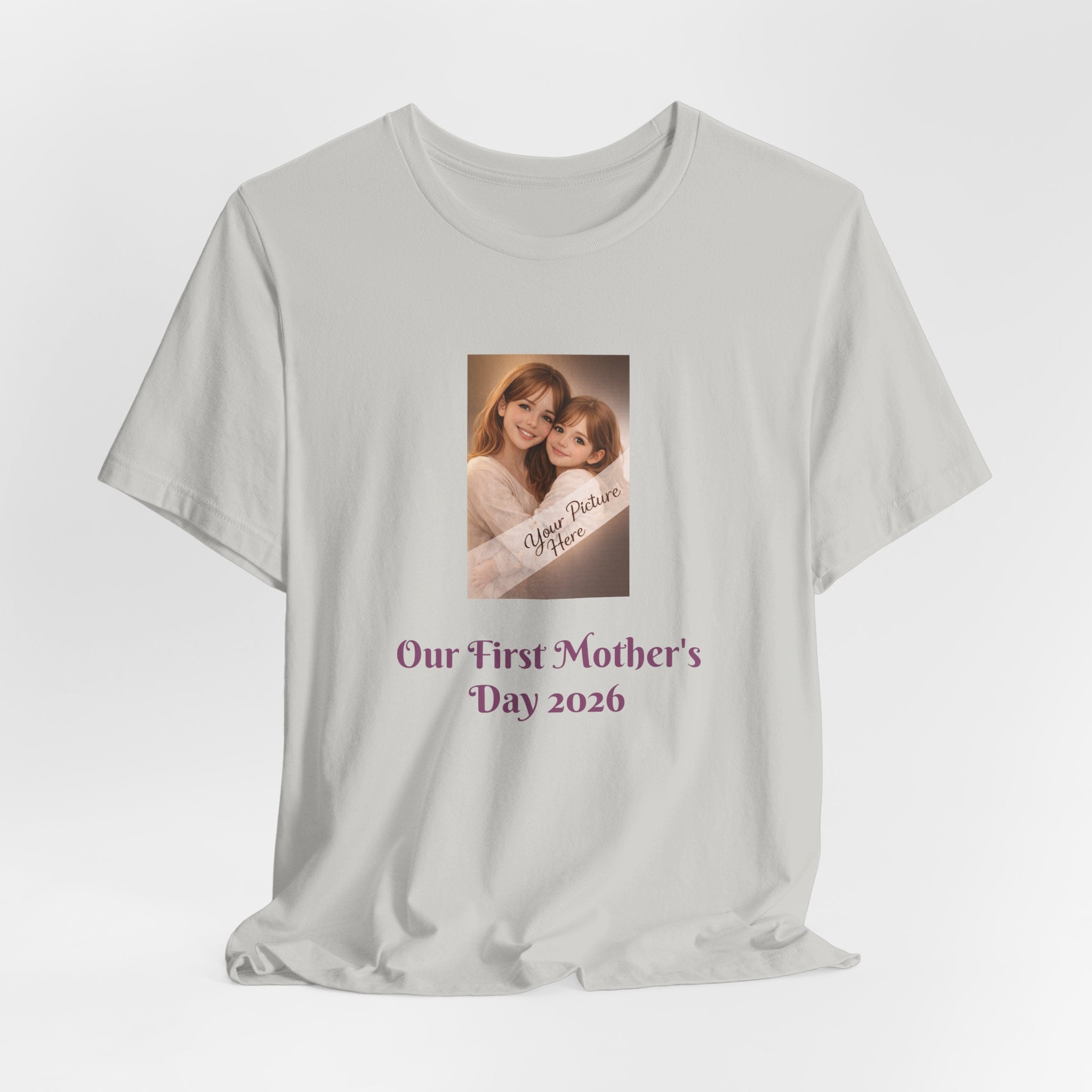 Our First Mother's Day Photo Tee — Personalized Floral Mother's Day T-Shirt