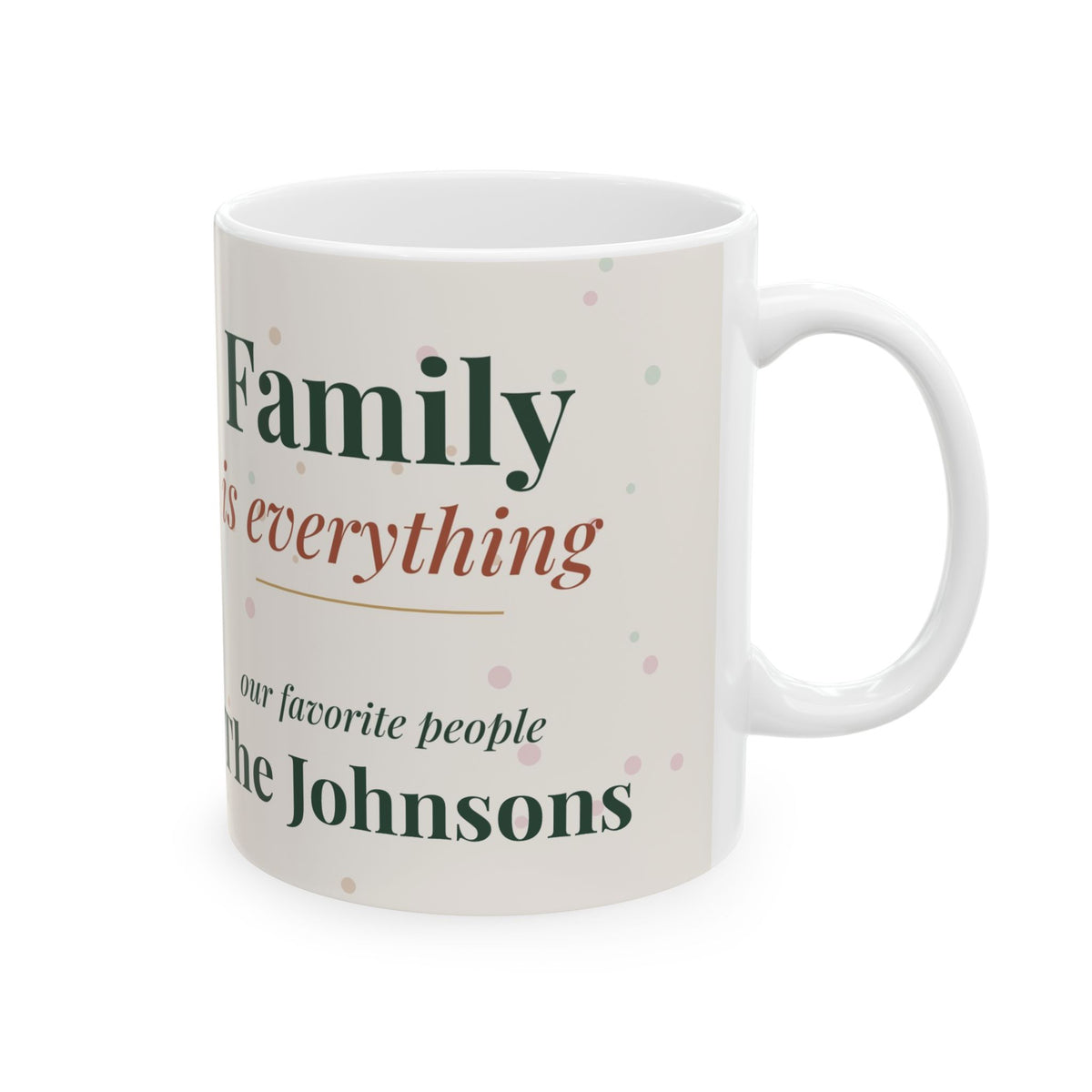 Personalized Family Photo Mug — Family Is Everything Custom Picture Coffee Mug 11oz