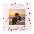 Our Love Story Personalized Couple Photo Canvas – Custom Anniversary Wall Art