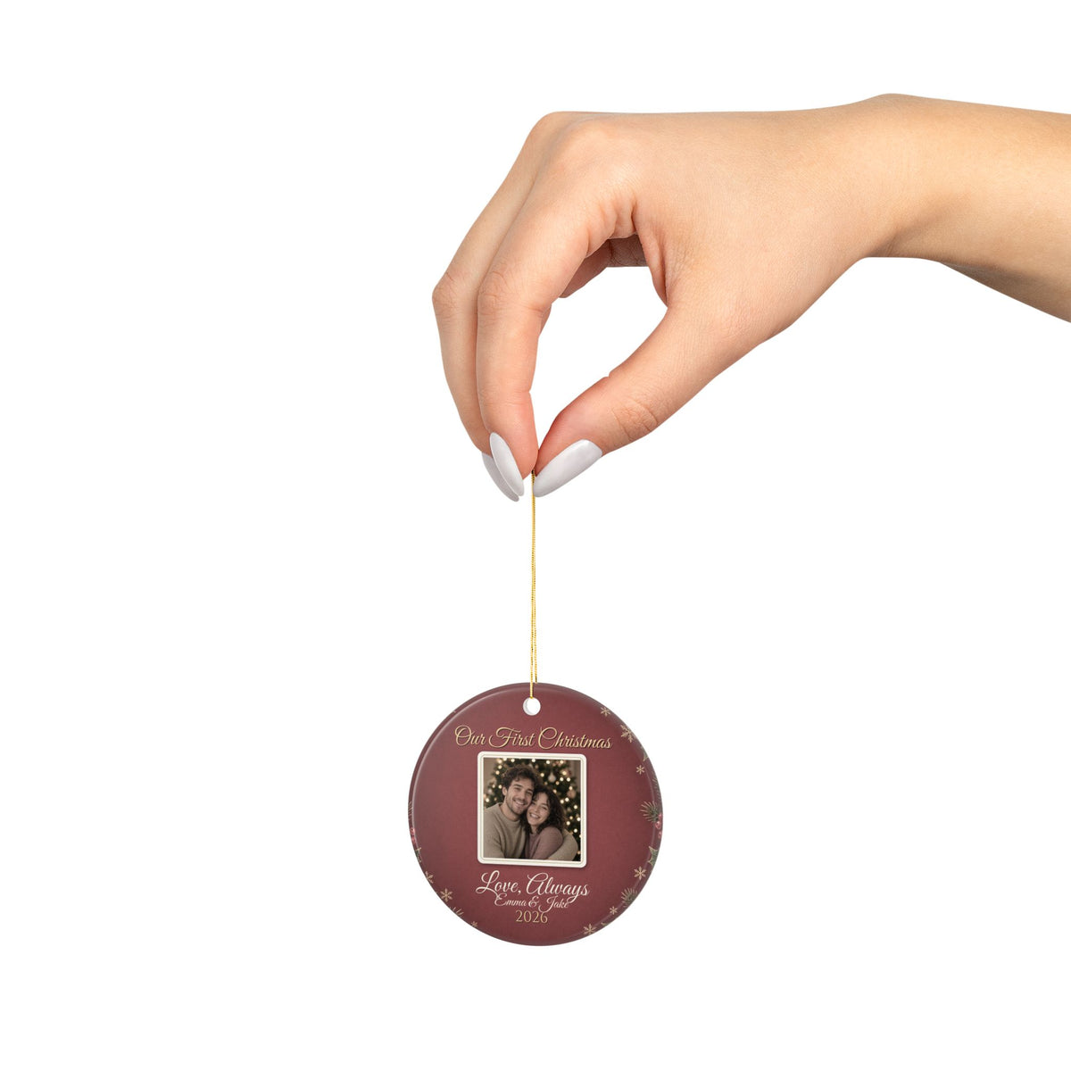 Our First Christmas 2026 Ornament — Ceramic Couple Keepsake
