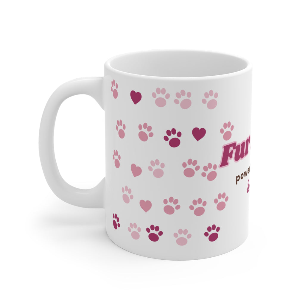 Fur Mama Mug — Dog Mom & Cat Mom 11oz Coffee Cup with Paw Prints