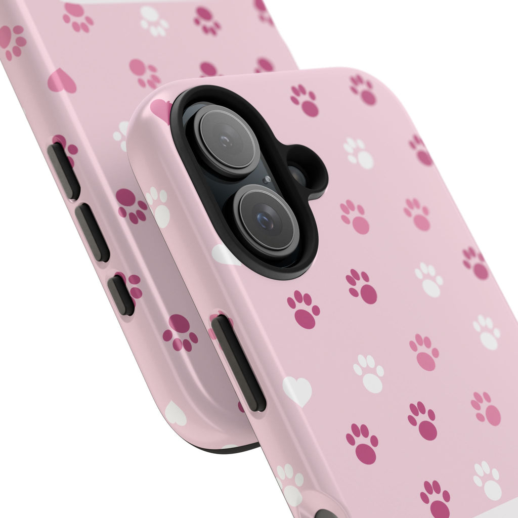 Paw Print Phone Case — Love You Fur-Ever Pink Tough Case for iPhone & Samsung