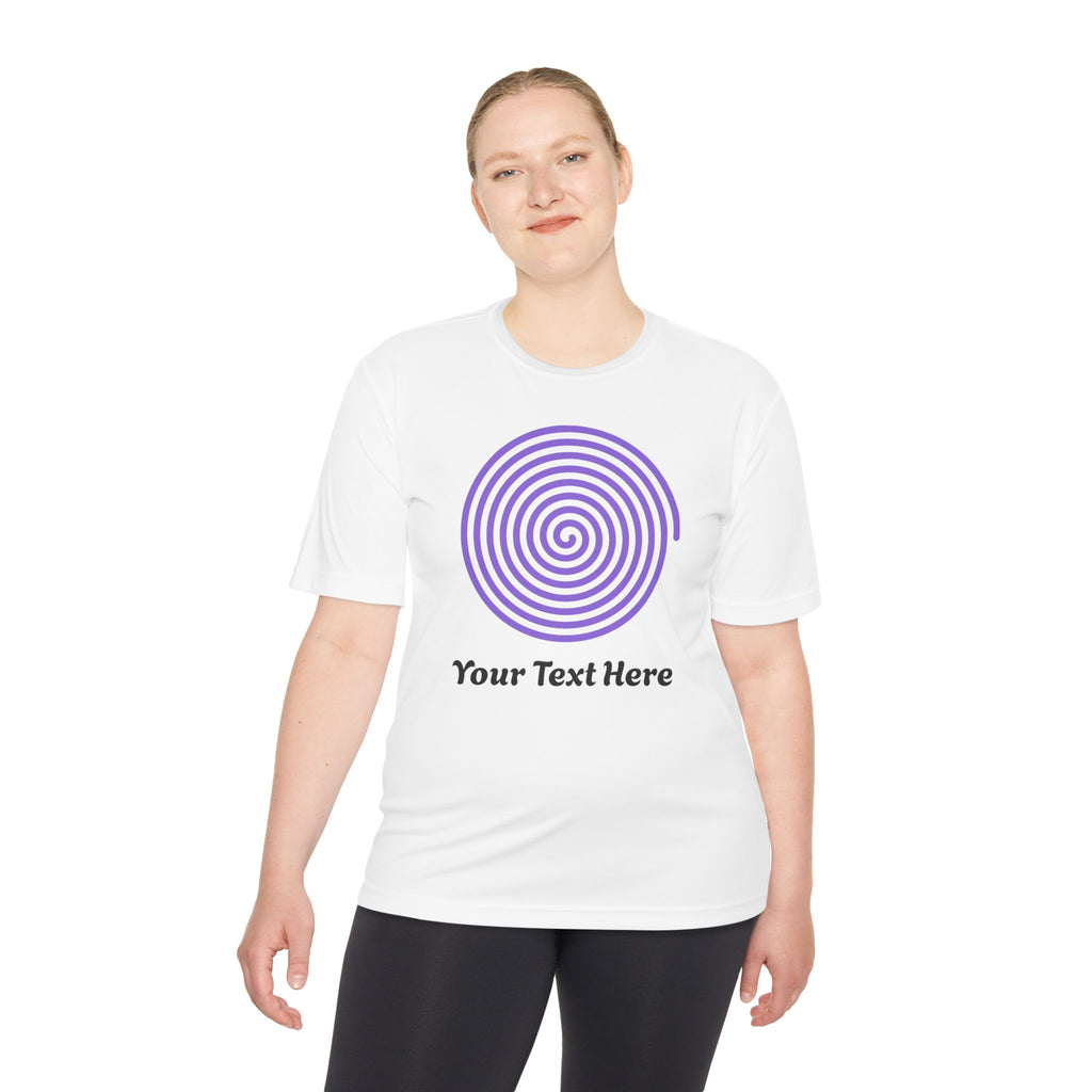 Hypnotic Spiral Tee – Customizable Purple Spiral T-Shirt