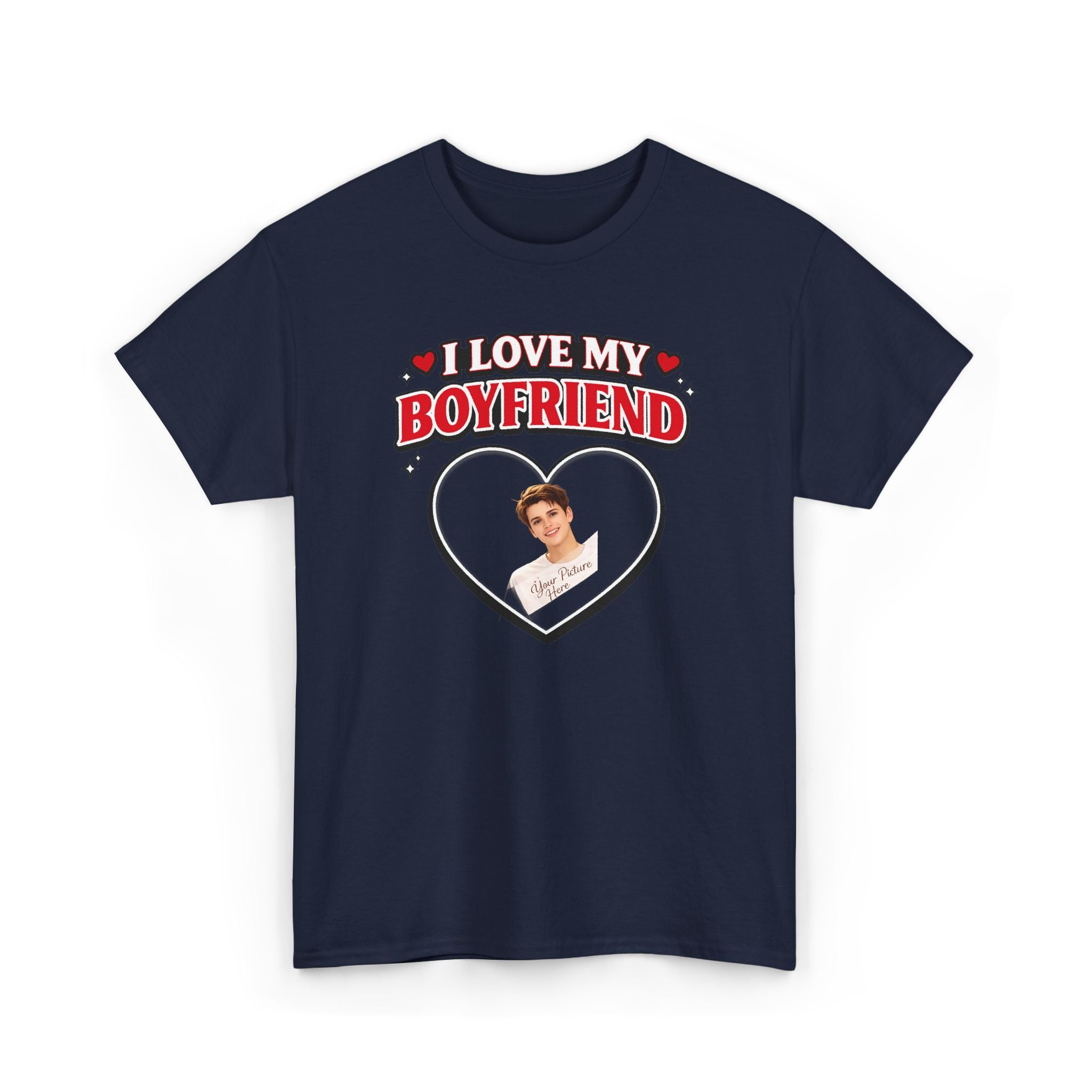 Valentine Day Gift - Unisex Heavy Cotton Tee - Add your own picture.