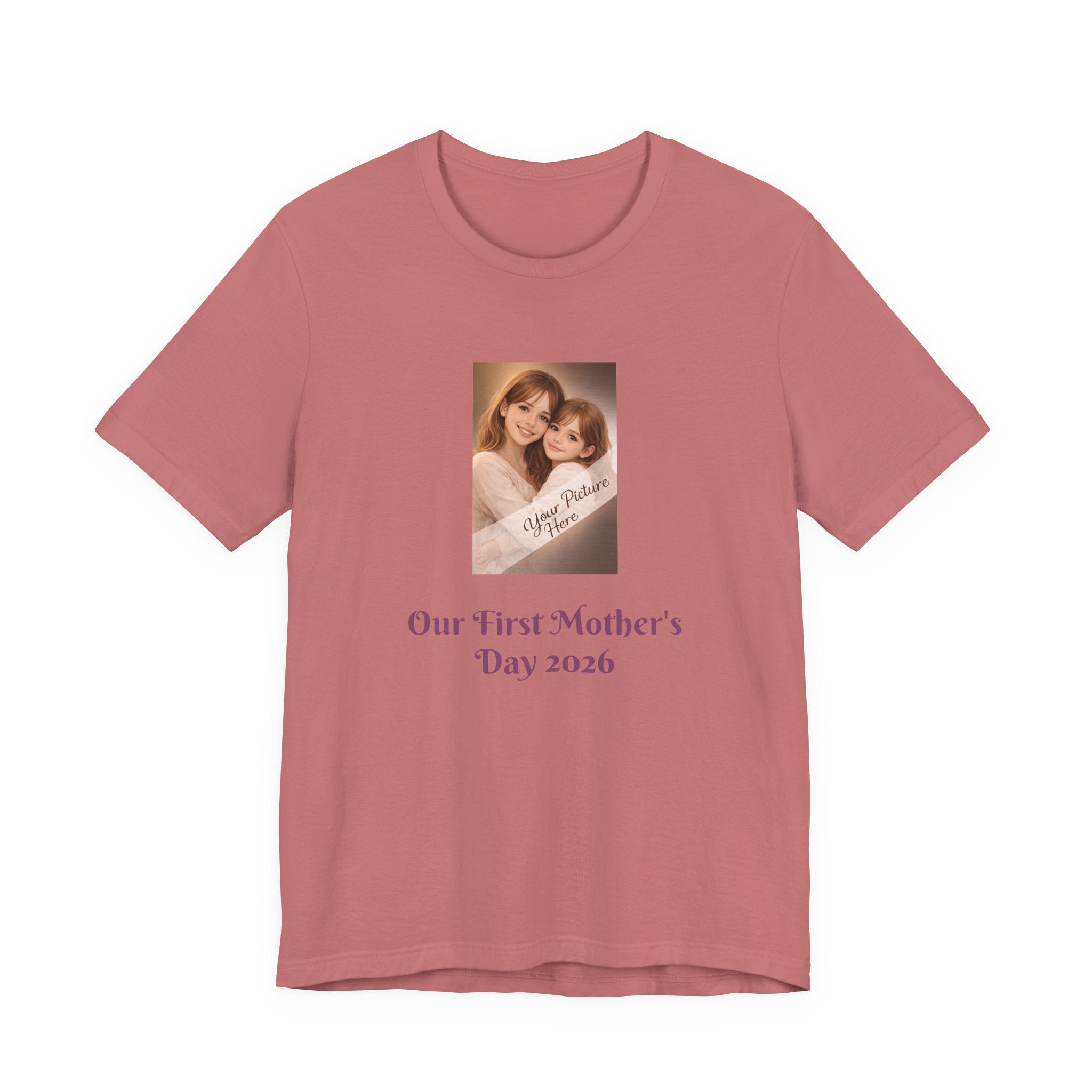 Our First Mother's Day Photo Tee — Personalized Floral Mother's Day T-Shirt