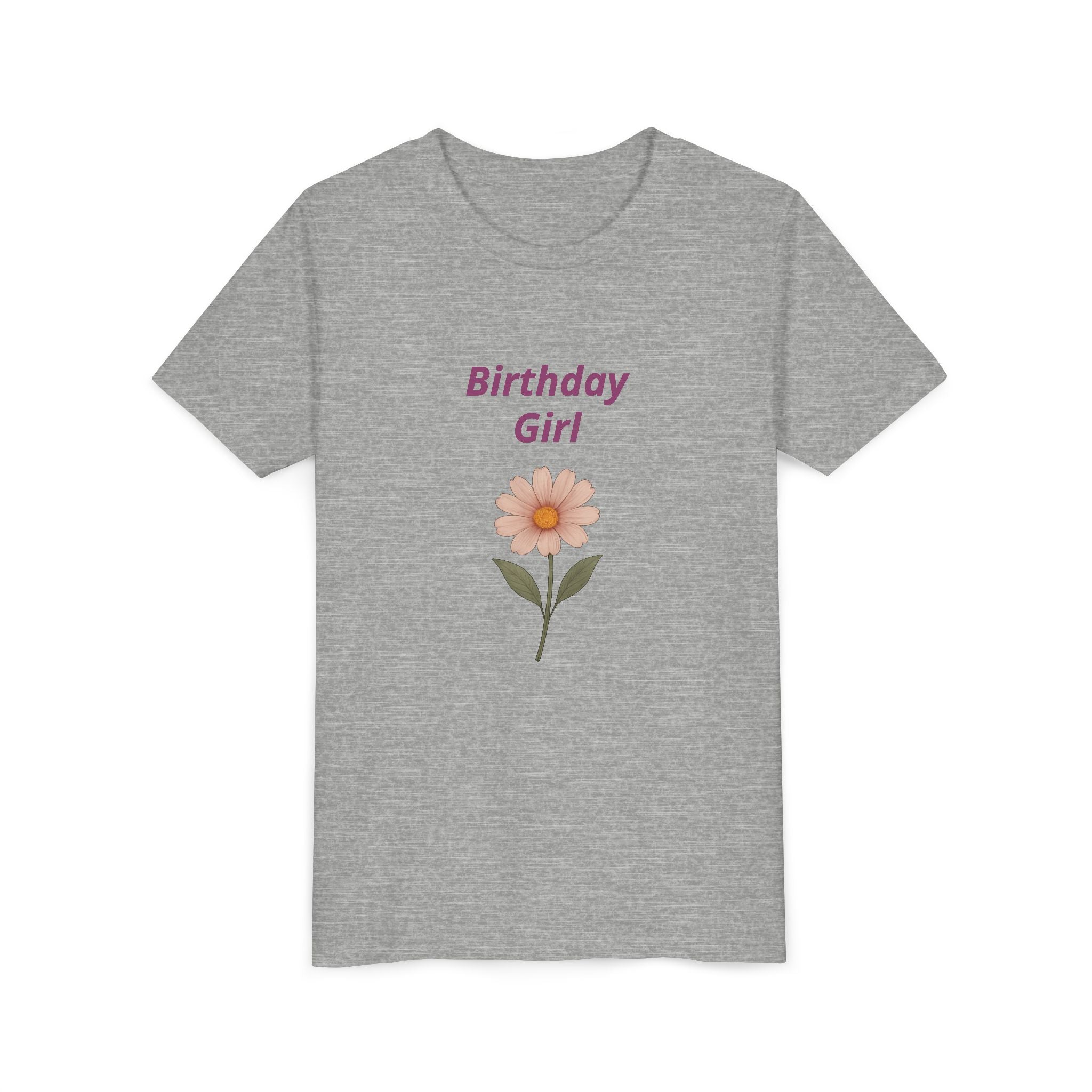 Birthday Girl Youth Tee — Floral Daisy Kids Birthday Shirt
