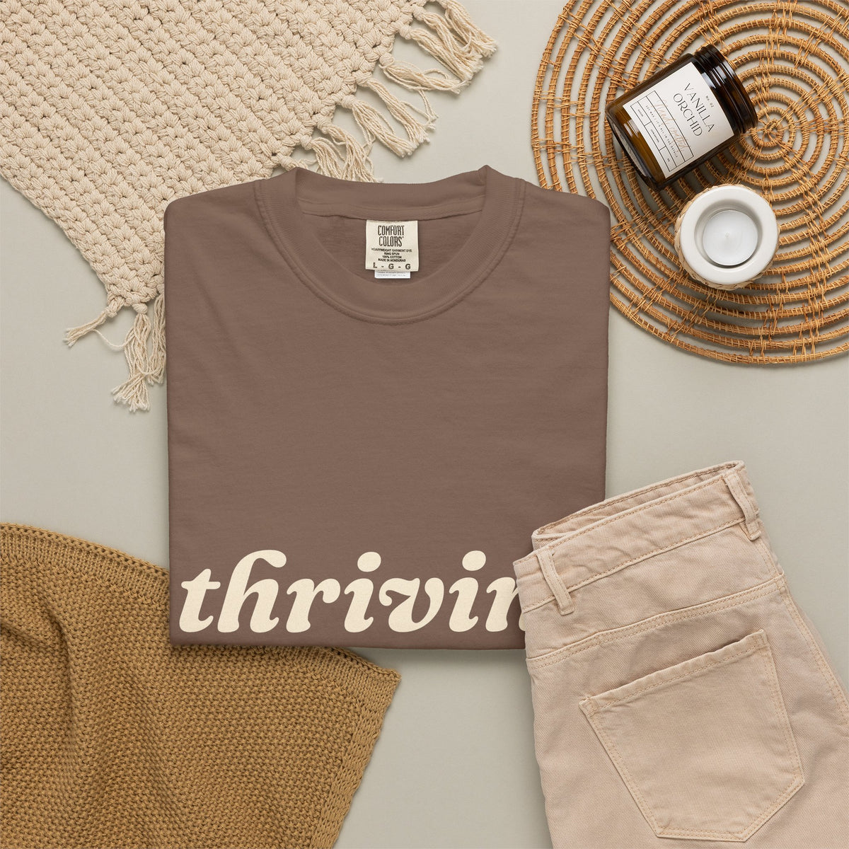 Thriving (Lying) Shirt — Funny Burnout Tee for Adults