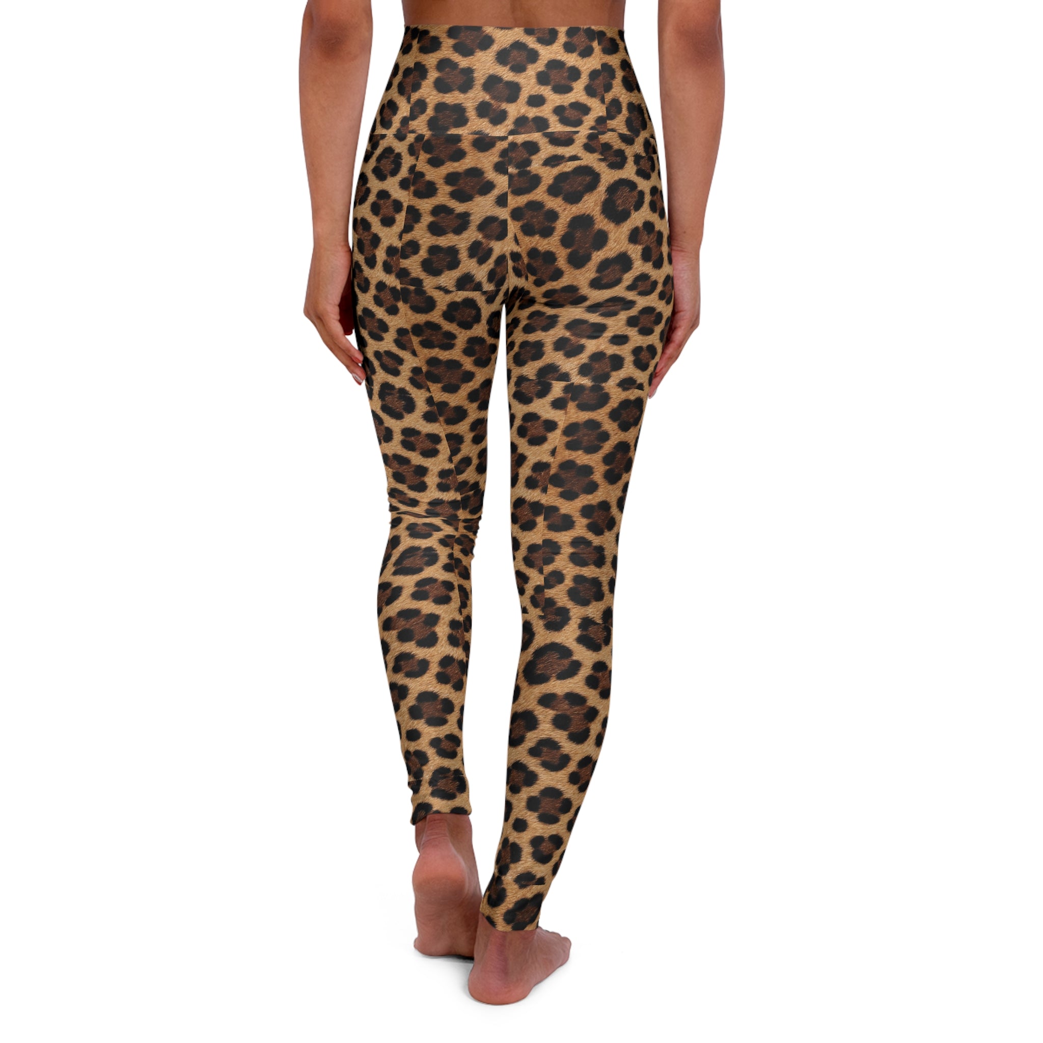 Leopard Print High-Waist Yoga Leggings — Stretchy Animal-Pattern Activewear