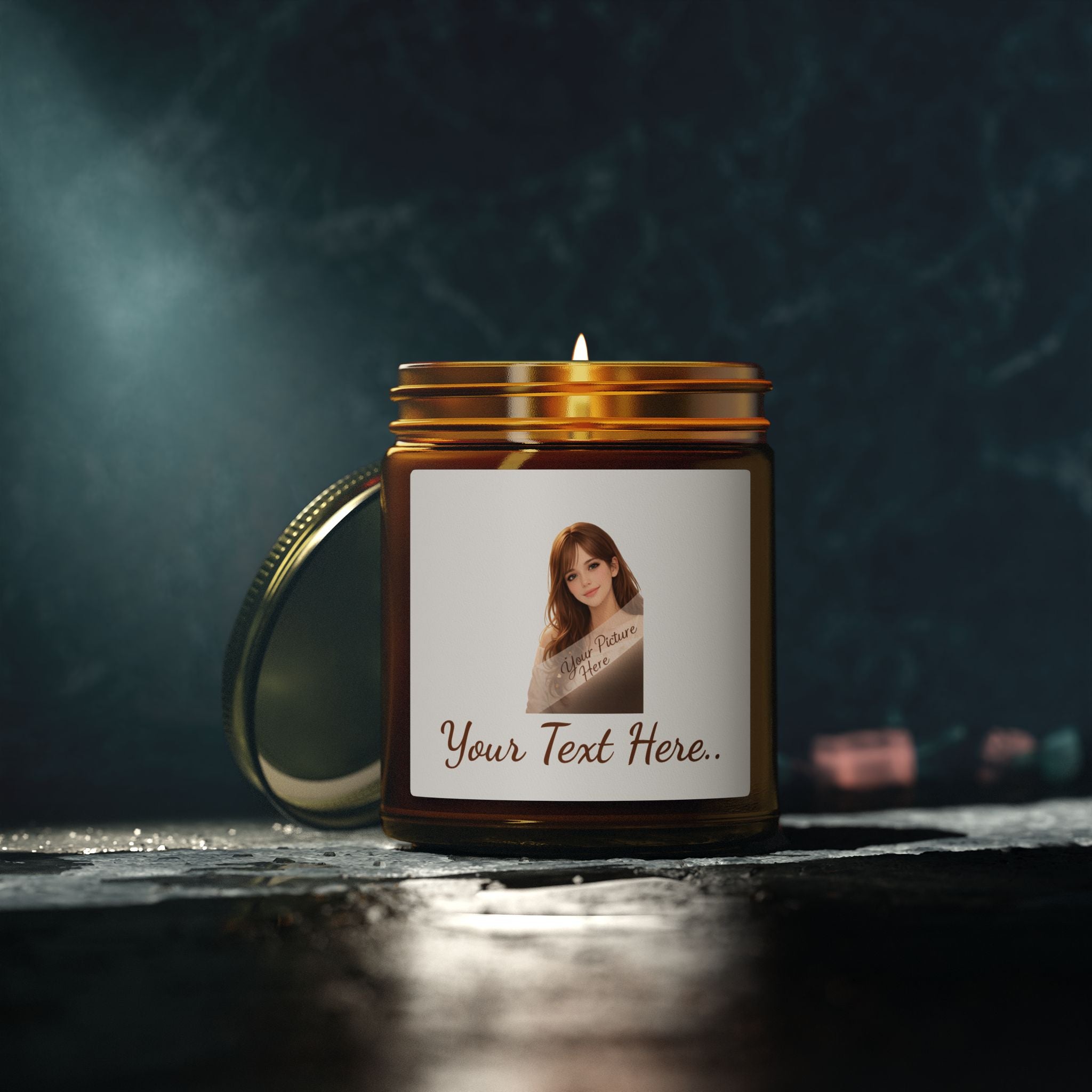 Santa Portrait Scented Candle — Coconut Apricot (4oz & 9oz)
