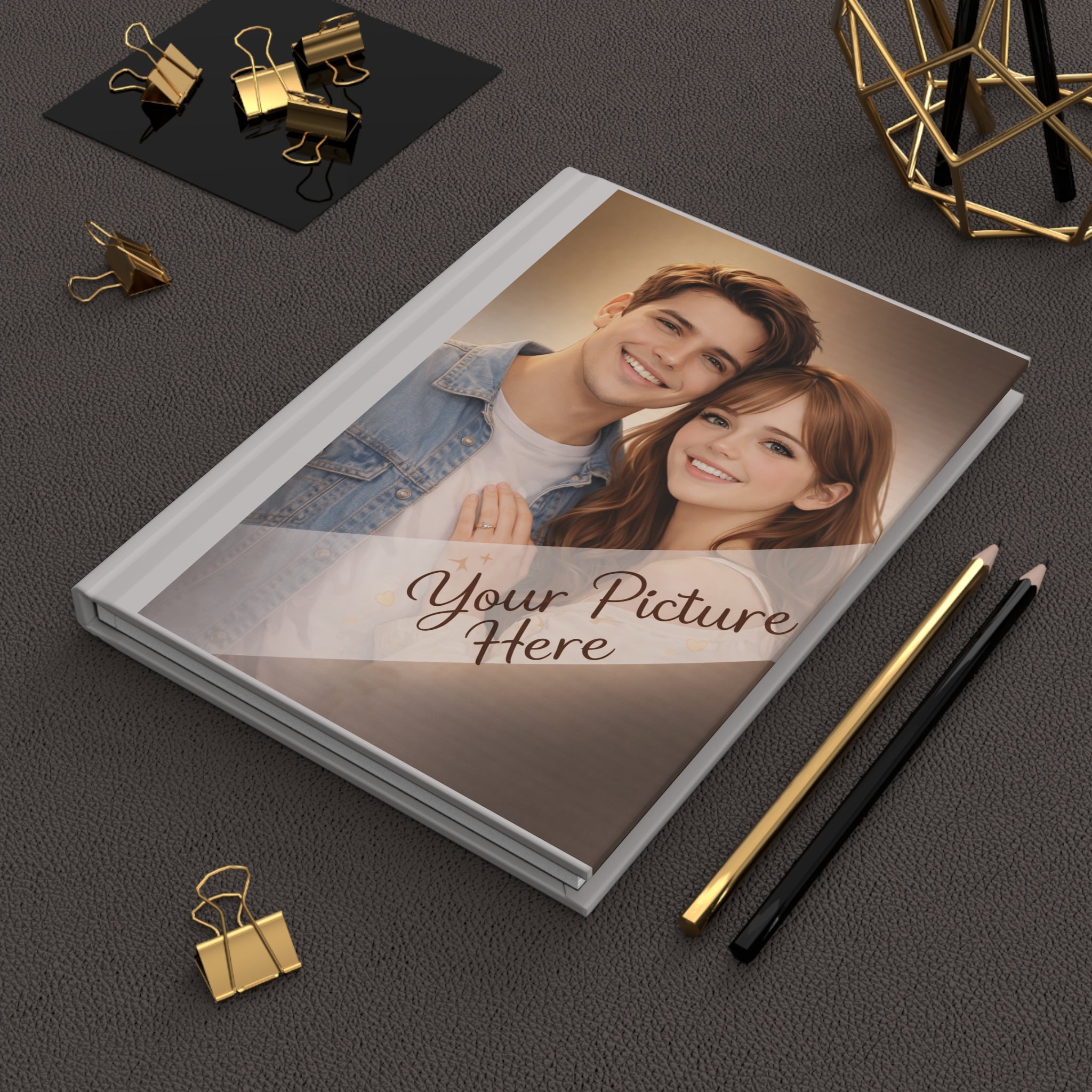 Personalized Photo Hardcover Journal — Custom 'Your Picture Here' Keepsake