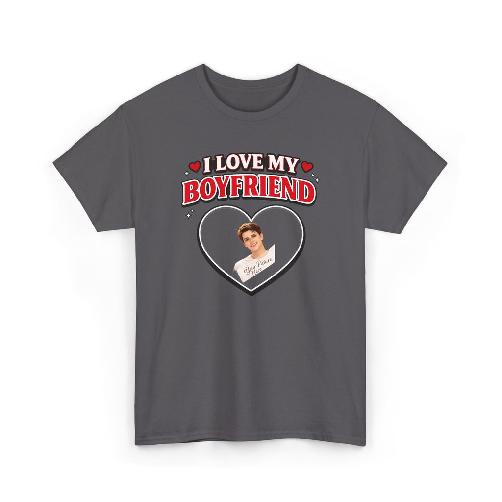 Valentine Day Gift - Unisex Heavy Cotton Tee - Add your own picture.