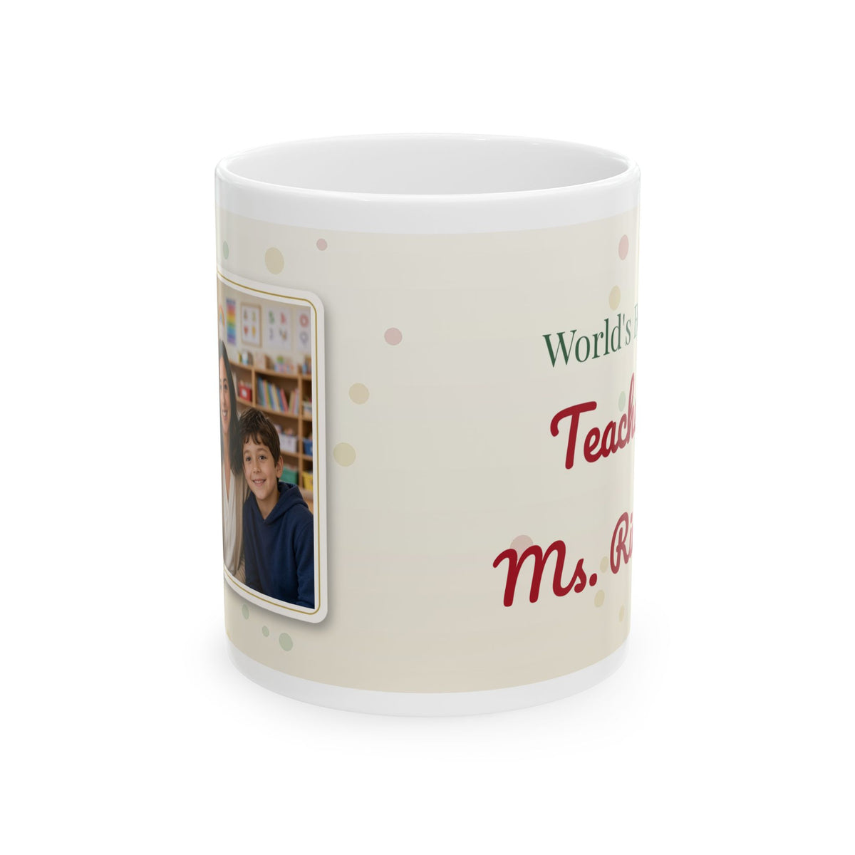 World's Best Teacher Personalized Photo Mug – Custom Teacher Gift