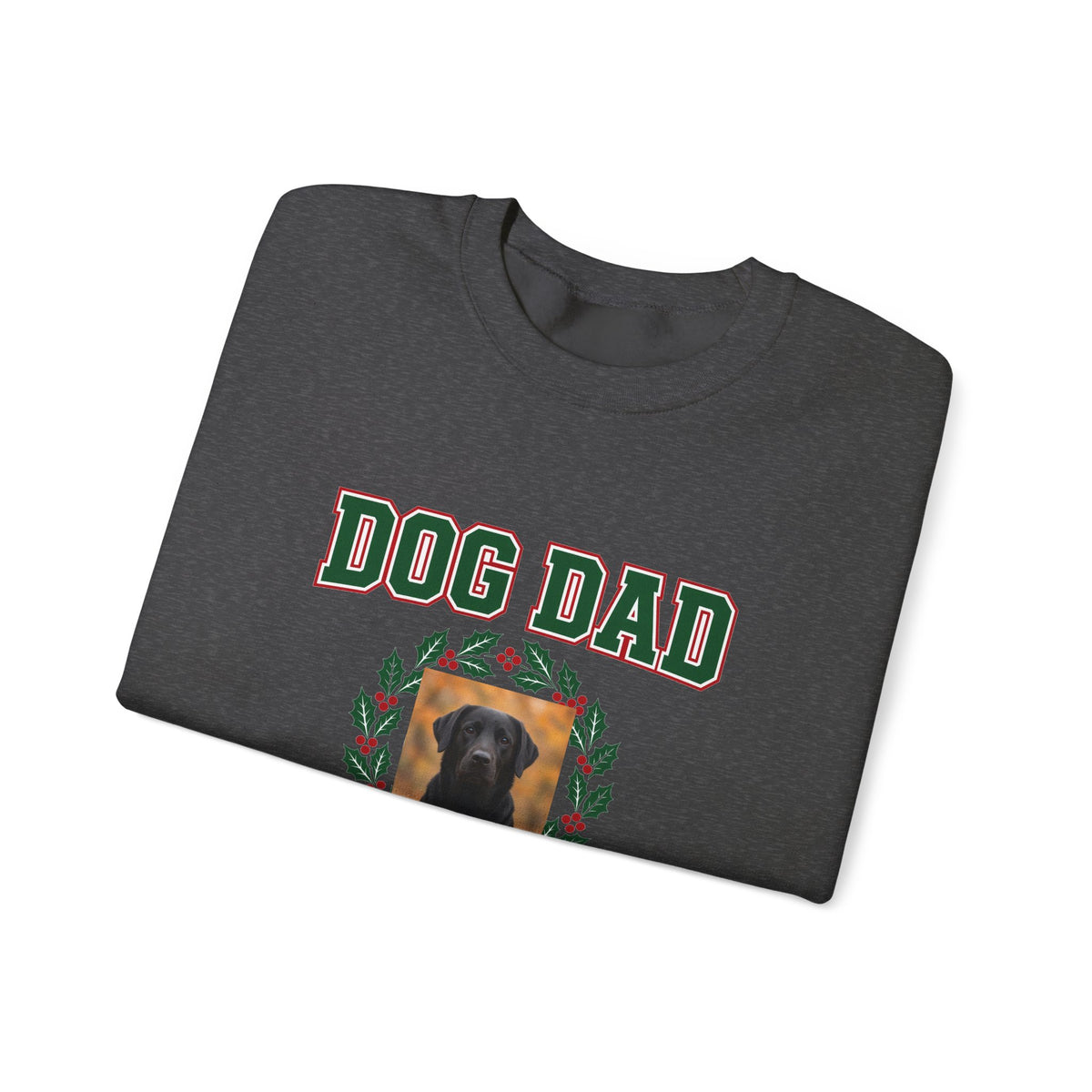 Dog Dad Personalized Sweatshirt – Custom Dog Photo & Name Crewneck