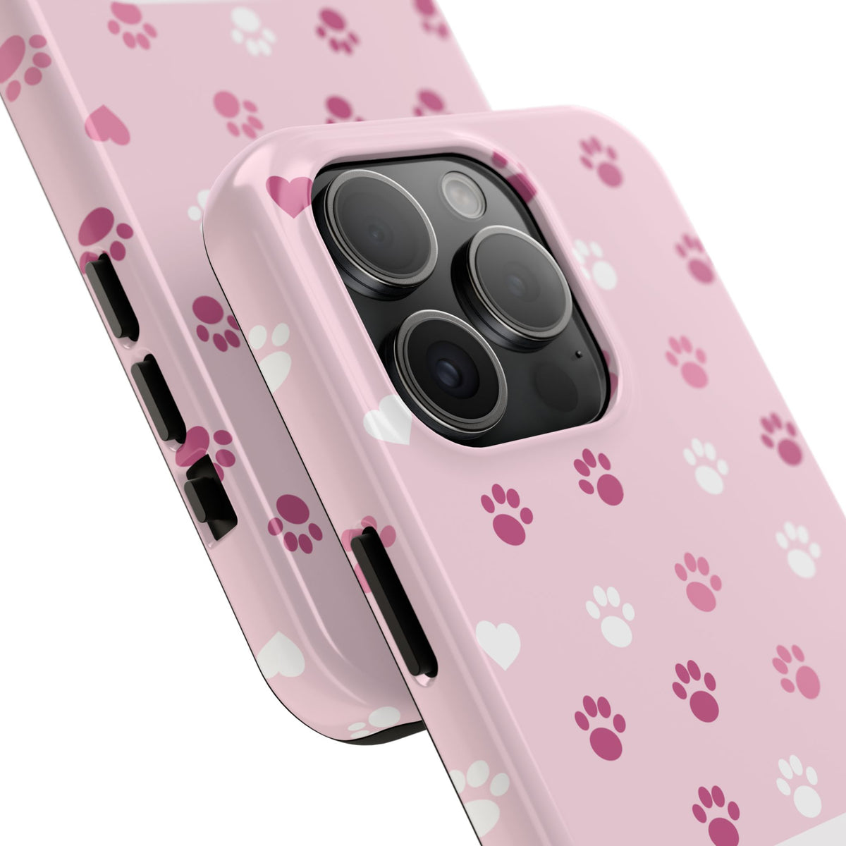 Paw Print Phone Case — Love You Fur-Ever Pink Tough Case for iPhone & Samsung