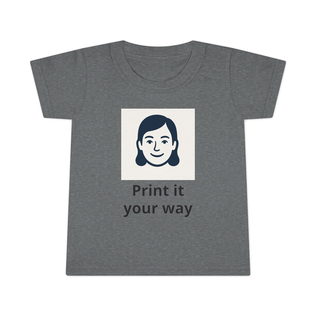 Toddler T-Shirt — Cute Customizable Face Print “Print it your way”