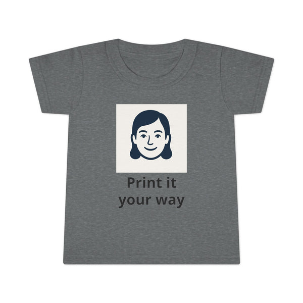 Toddler T-Shirt — Cute Customizable Face Print “Print it your way”